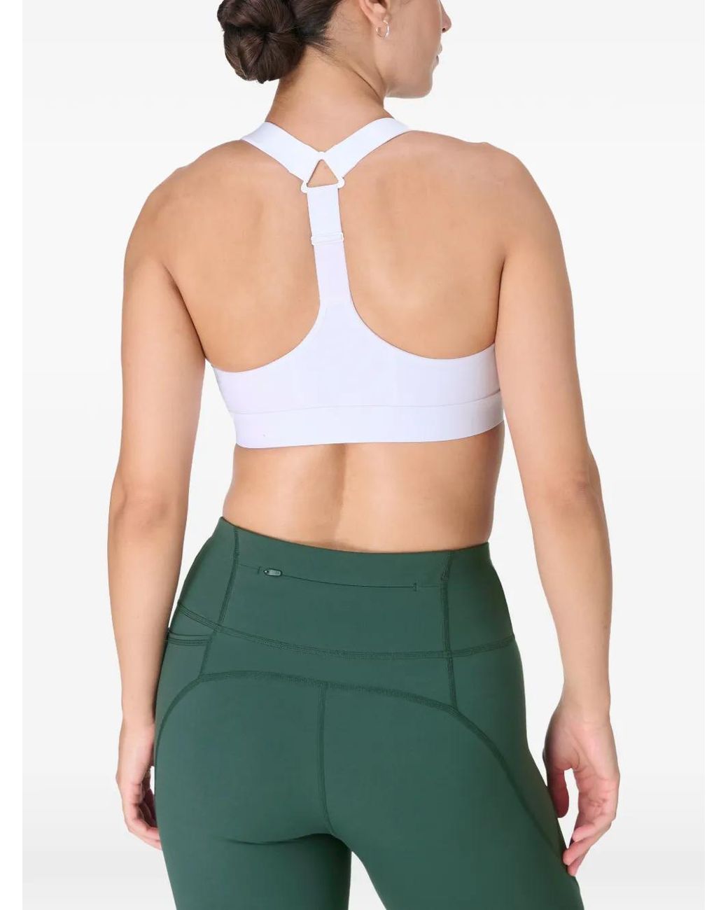 Sweaty Betty White Power Scoop-Neck Racerback Sports Bra
