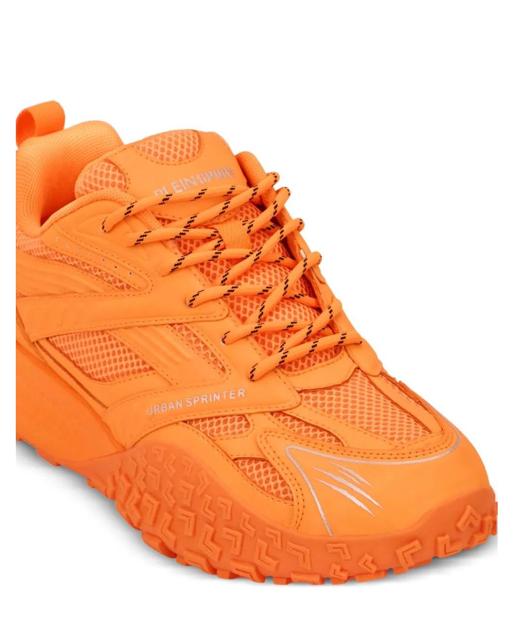 Philipp Plein Orange Urban Sprinter Mesh Sneakers