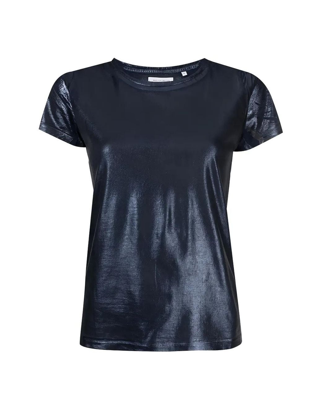 Madison Maison Blue Lamina Metallic-Foil T-Shirt