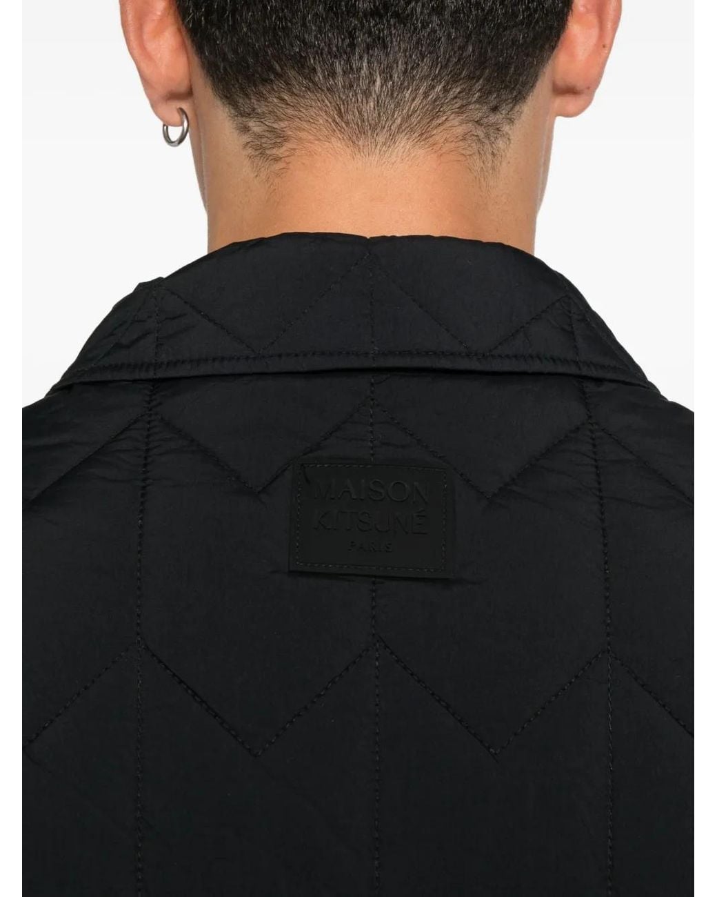 Maison Kitsuné Black Quilted Blouson for men