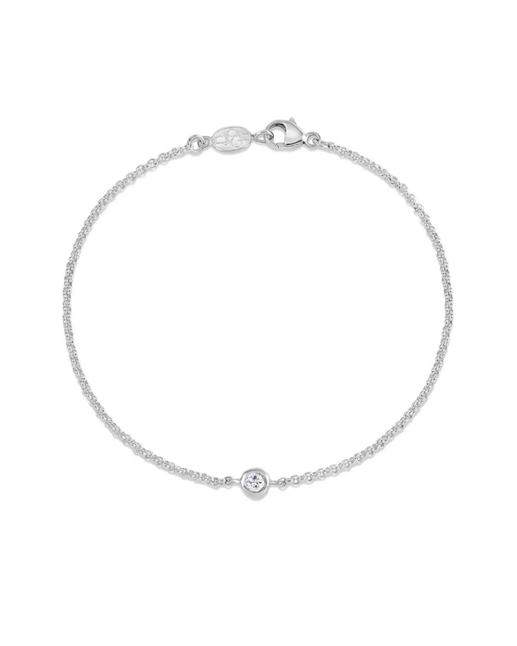 Dower & Hall White Dewdrop Armband Mit Saphir