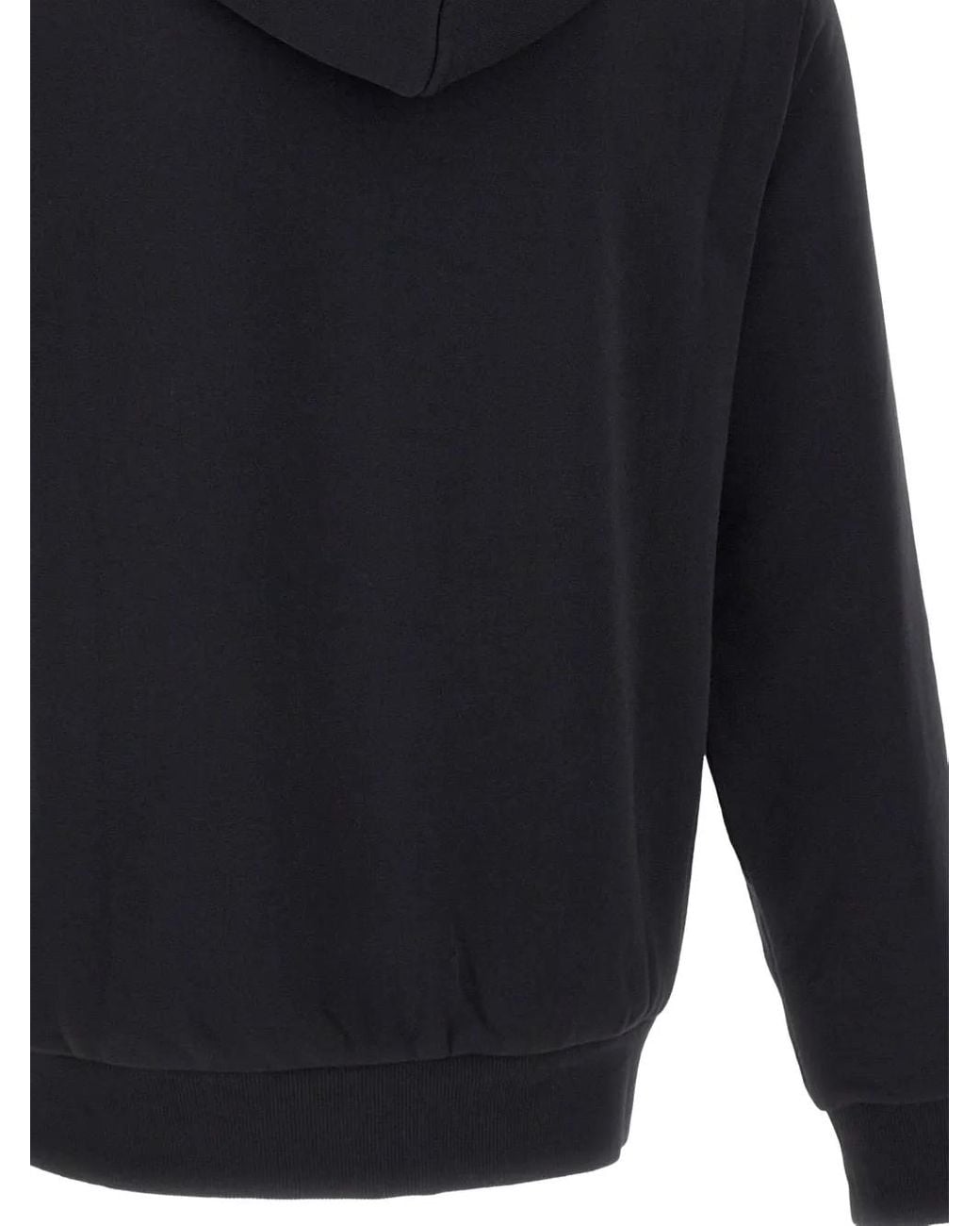 Sun 68 Blue Drawstring Zip Cotton Hoodie for men