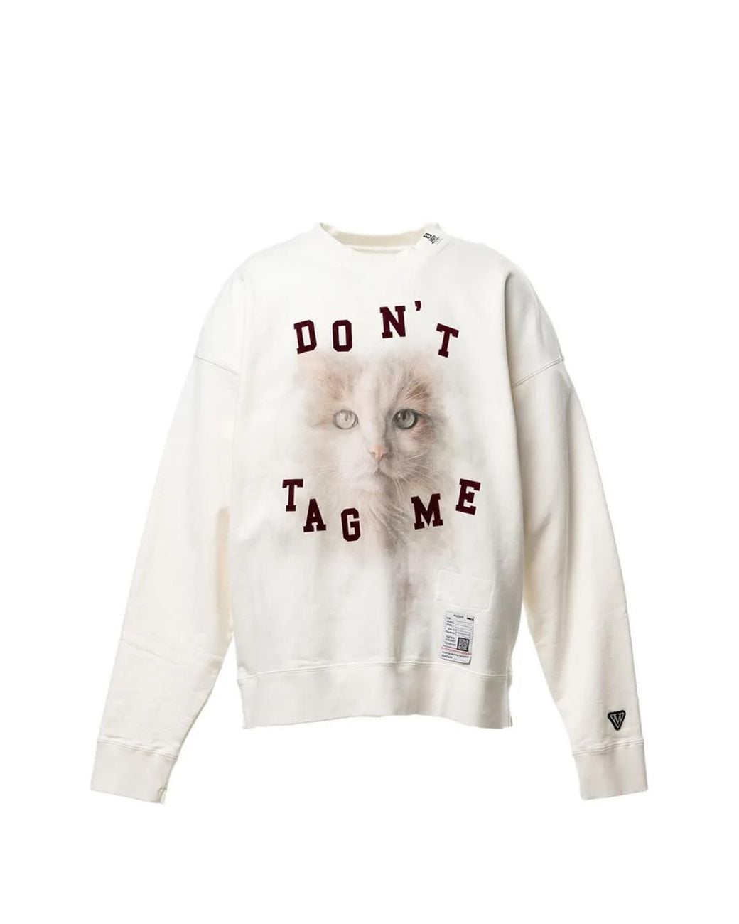 Maison Mihara Yasuhiro White Cat Printed Sweatshirt for men