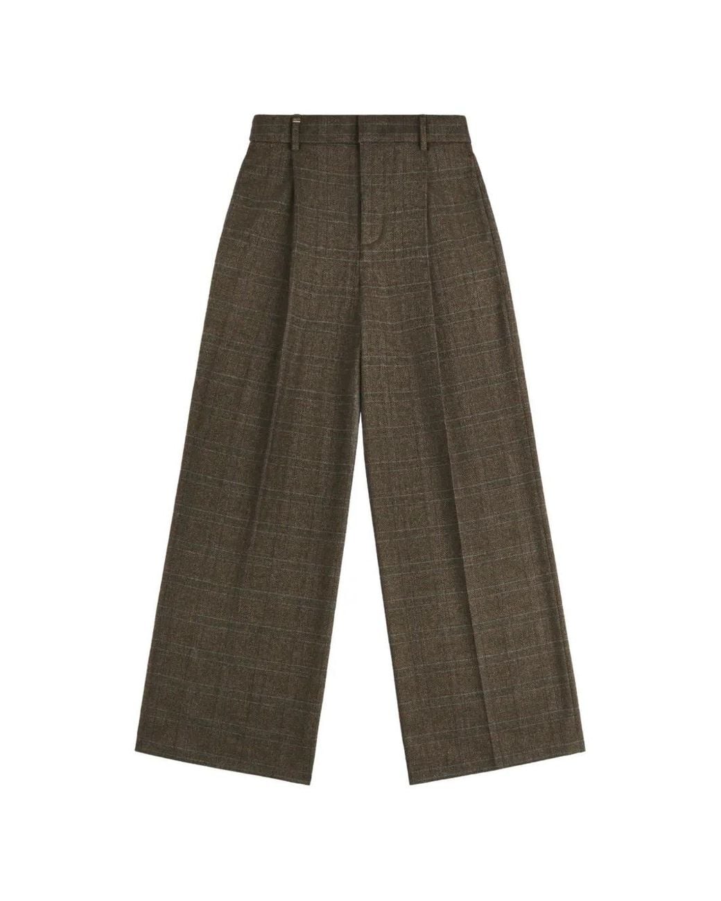 Fay White Pantalon Plissé À Carreaux