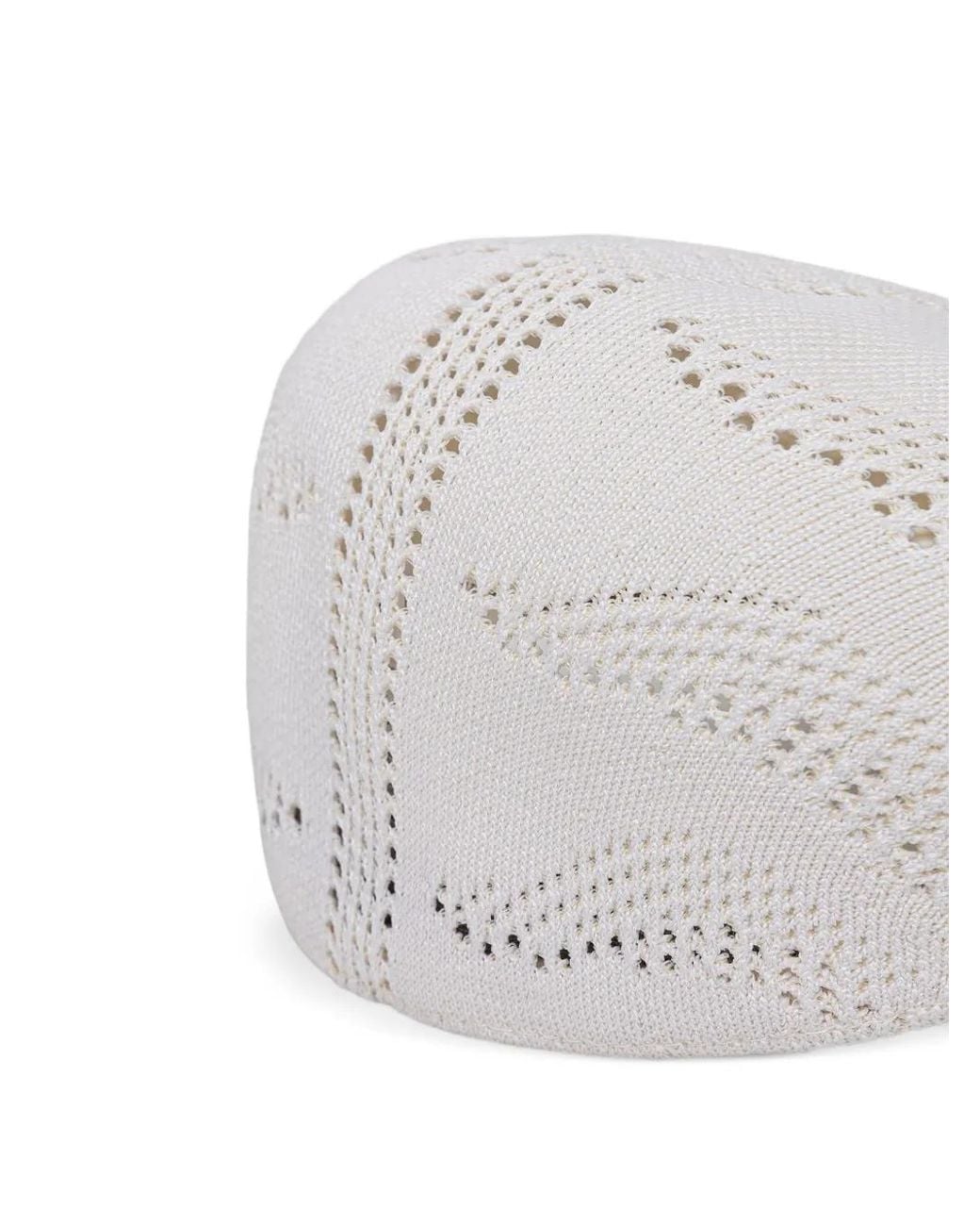 Kangol White Eyelet-Knit Flat Cap