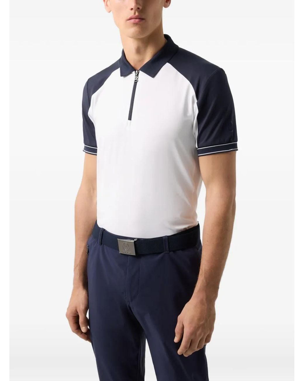 Polo Fabius Con Zip di Bogner in Blue da Uomo