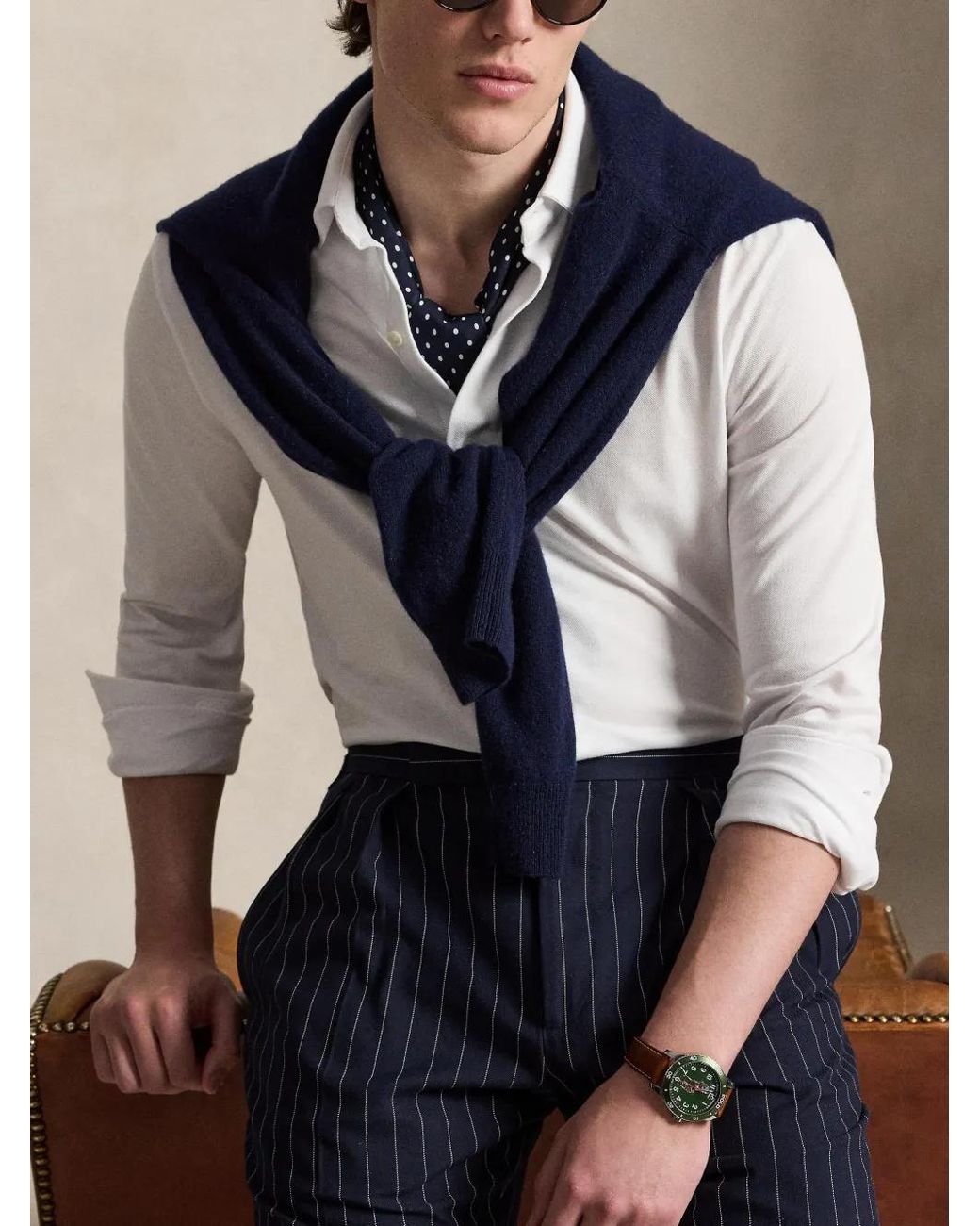 Polo Ralph Lauren White Buttoned Cotton Shirt for men