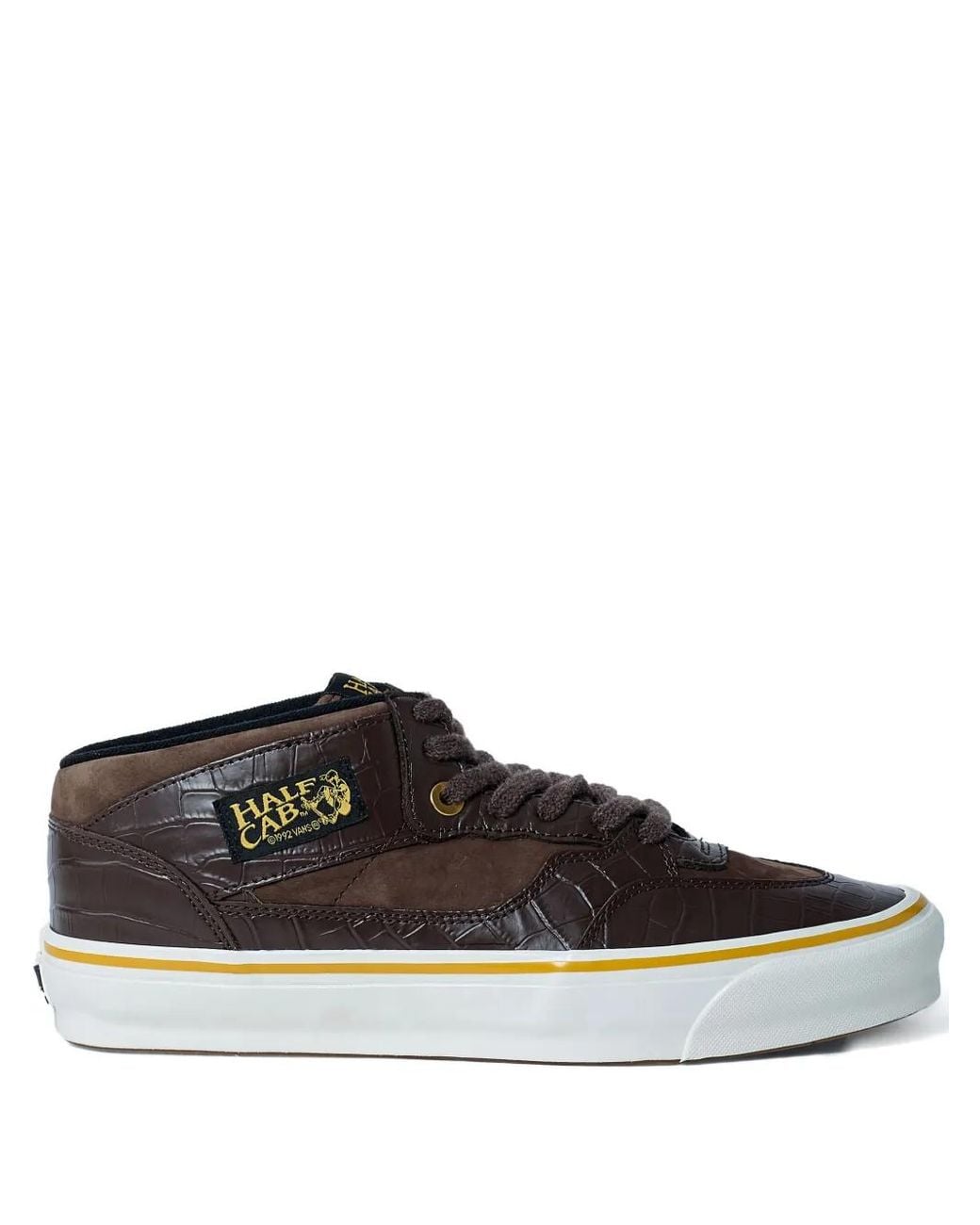 Vans Brown Half Cab 33 Vibram Croc-Embossed Sneakers for men