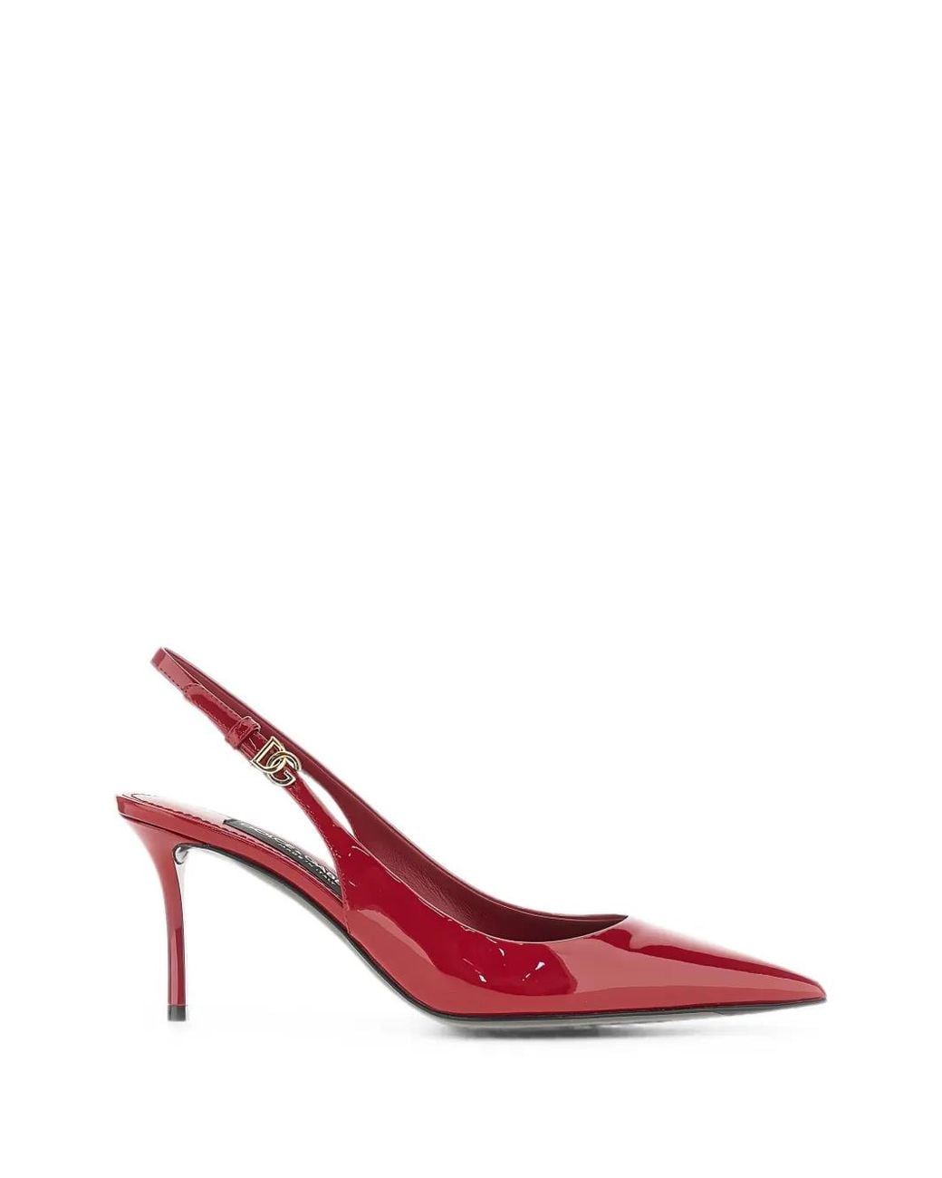 Dolce & Gabbana Red Patent Leather Pointed-Toe Pumps
