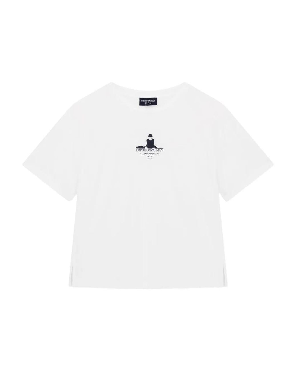 Emporio Armani White Graphic-Print T-Shirt