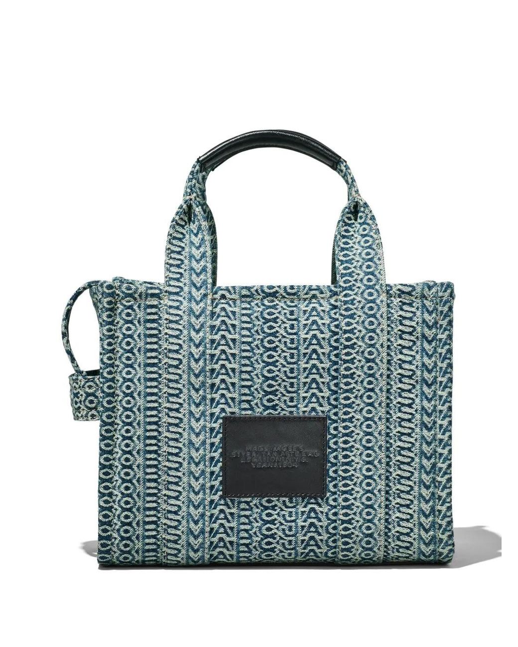 Marc Jacobs The Washed Monogram Kleine Shopper in het Blue