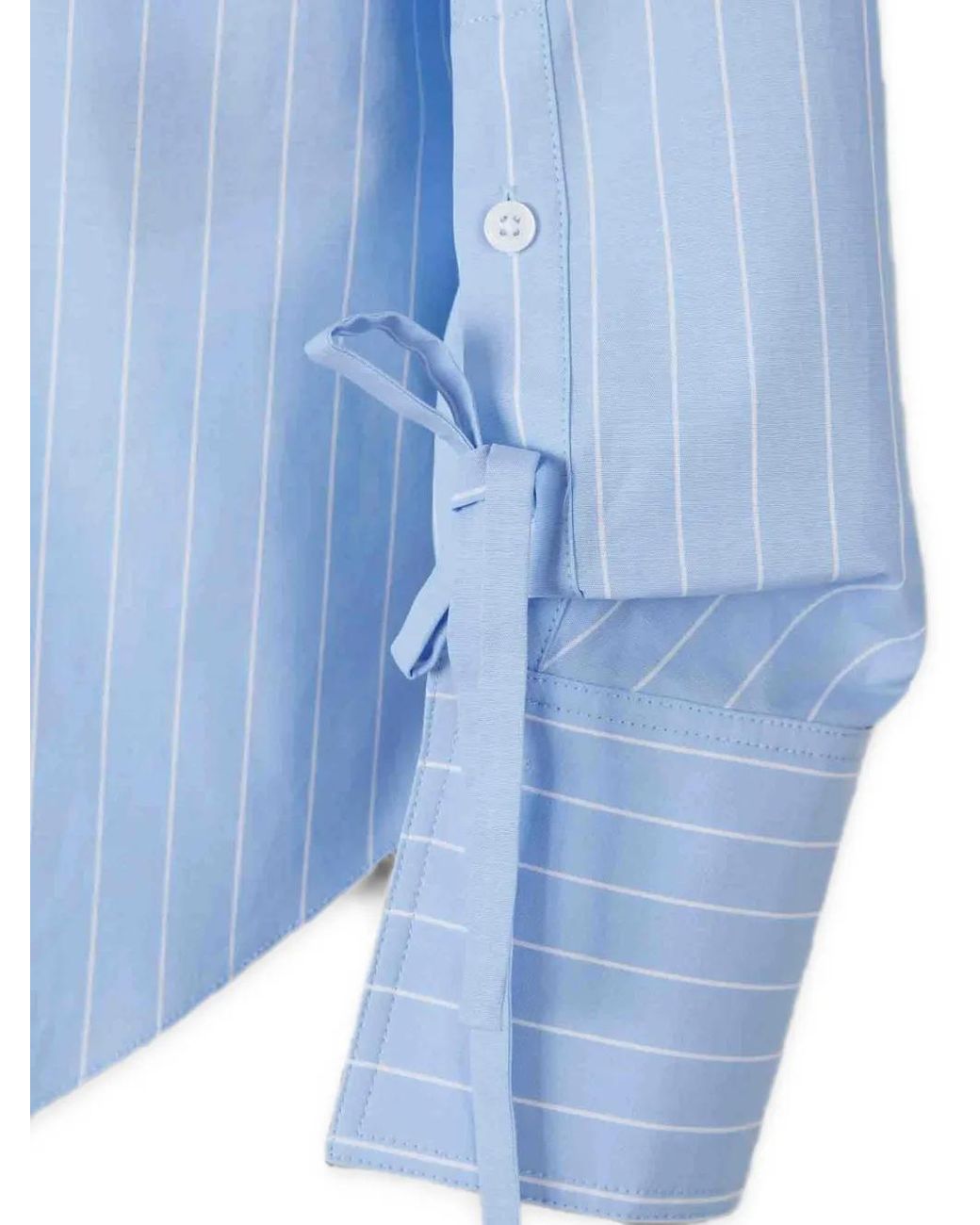 Dorothee Schumacher Blue Striped Tie-Detail Shirt