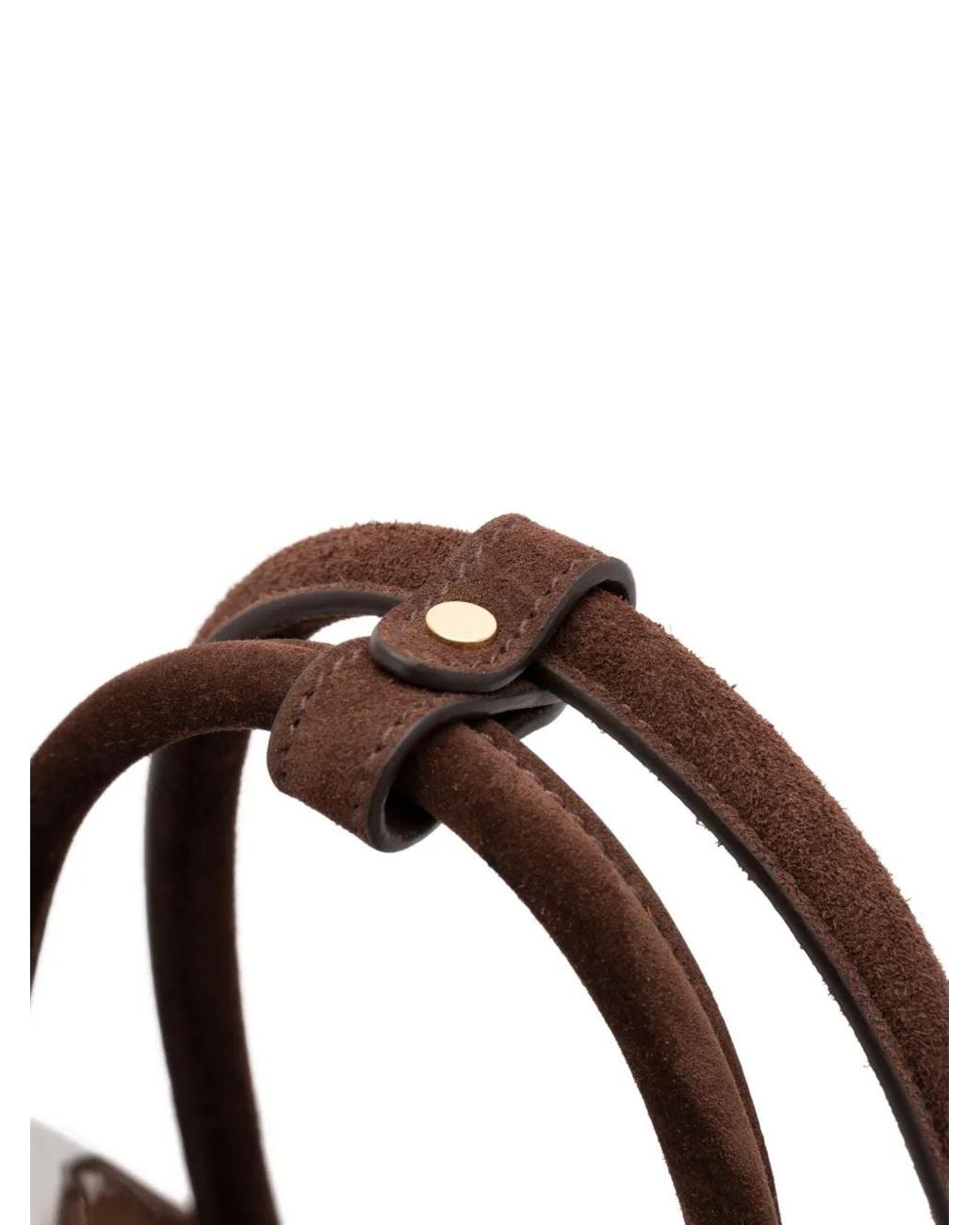 Miu Miu Brown Embossed-Logo Top-Handle Bag