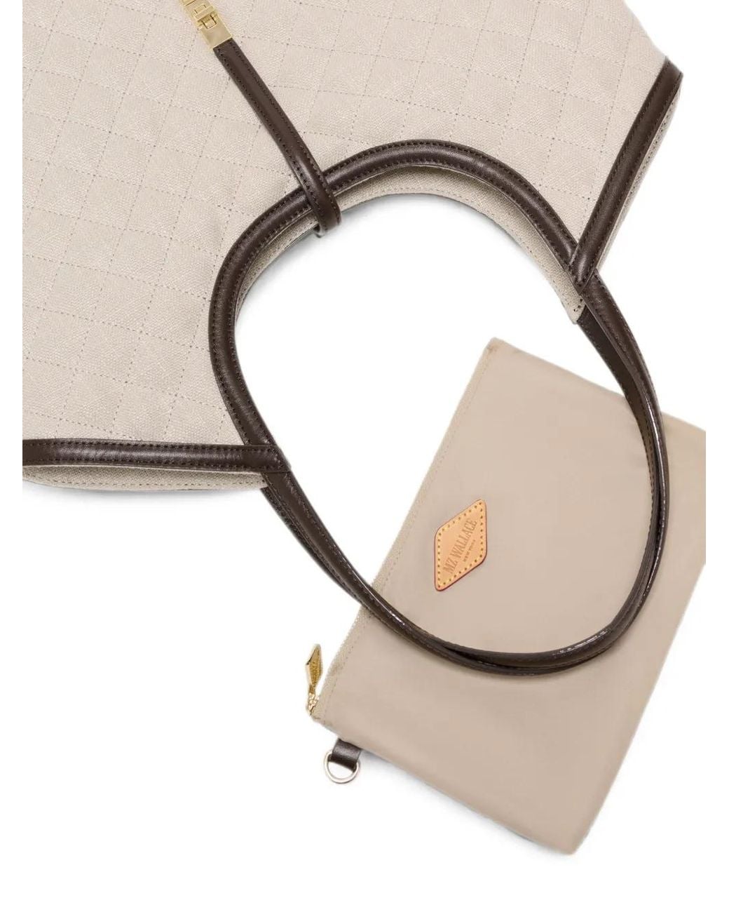 MZ Wallace Natural Large Astor Quilted Tote Bag