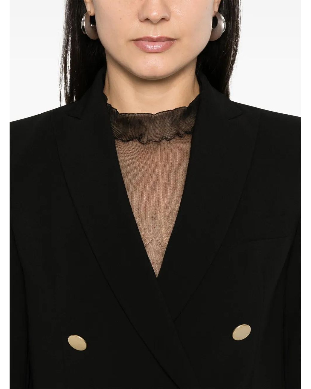 DR. HOPE Black Double-Breasted Blazer