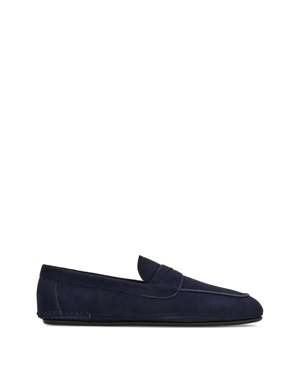 Ferragamo Blue Suede Loafers for men