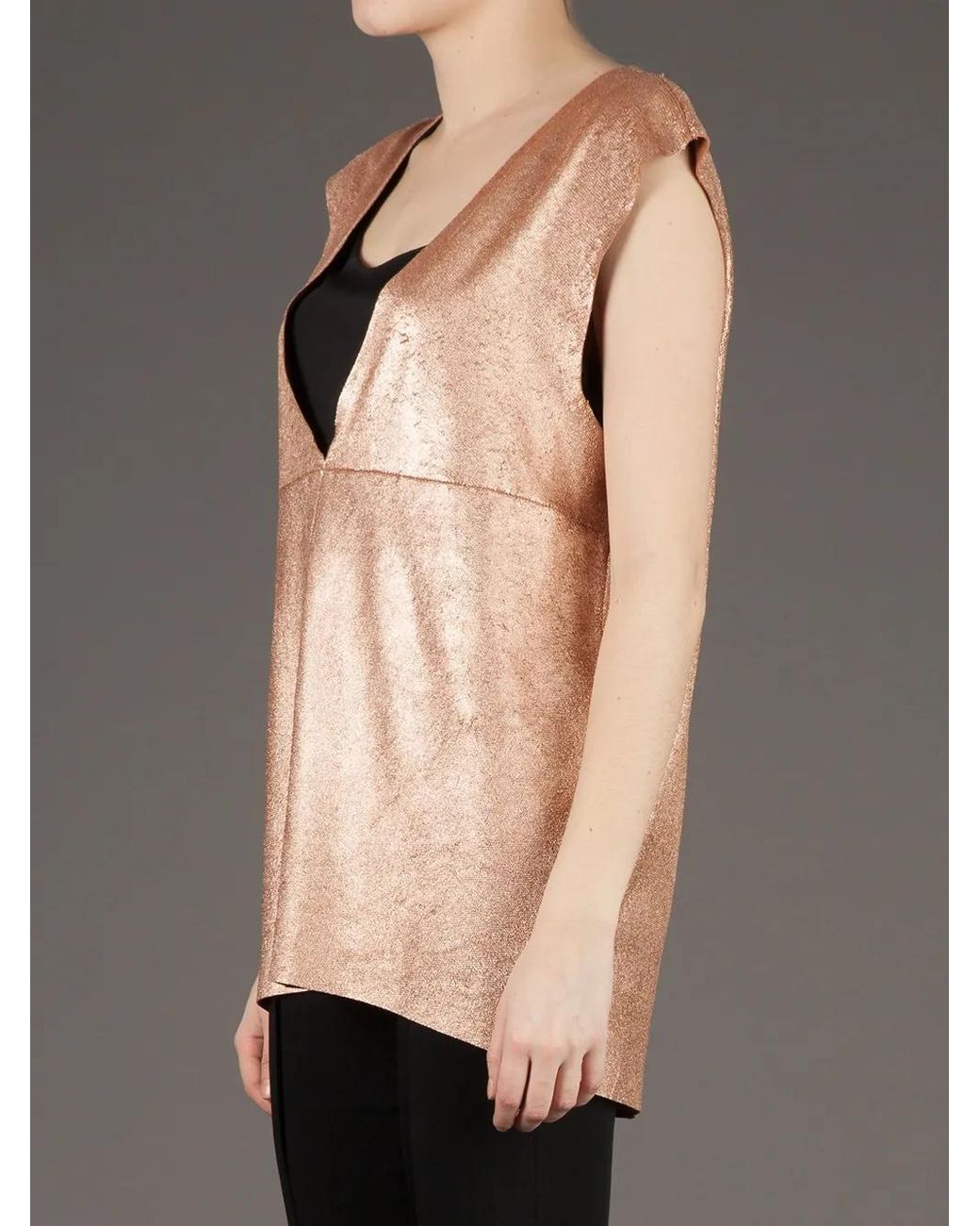 DROMe Sleeveless Top in het Natural