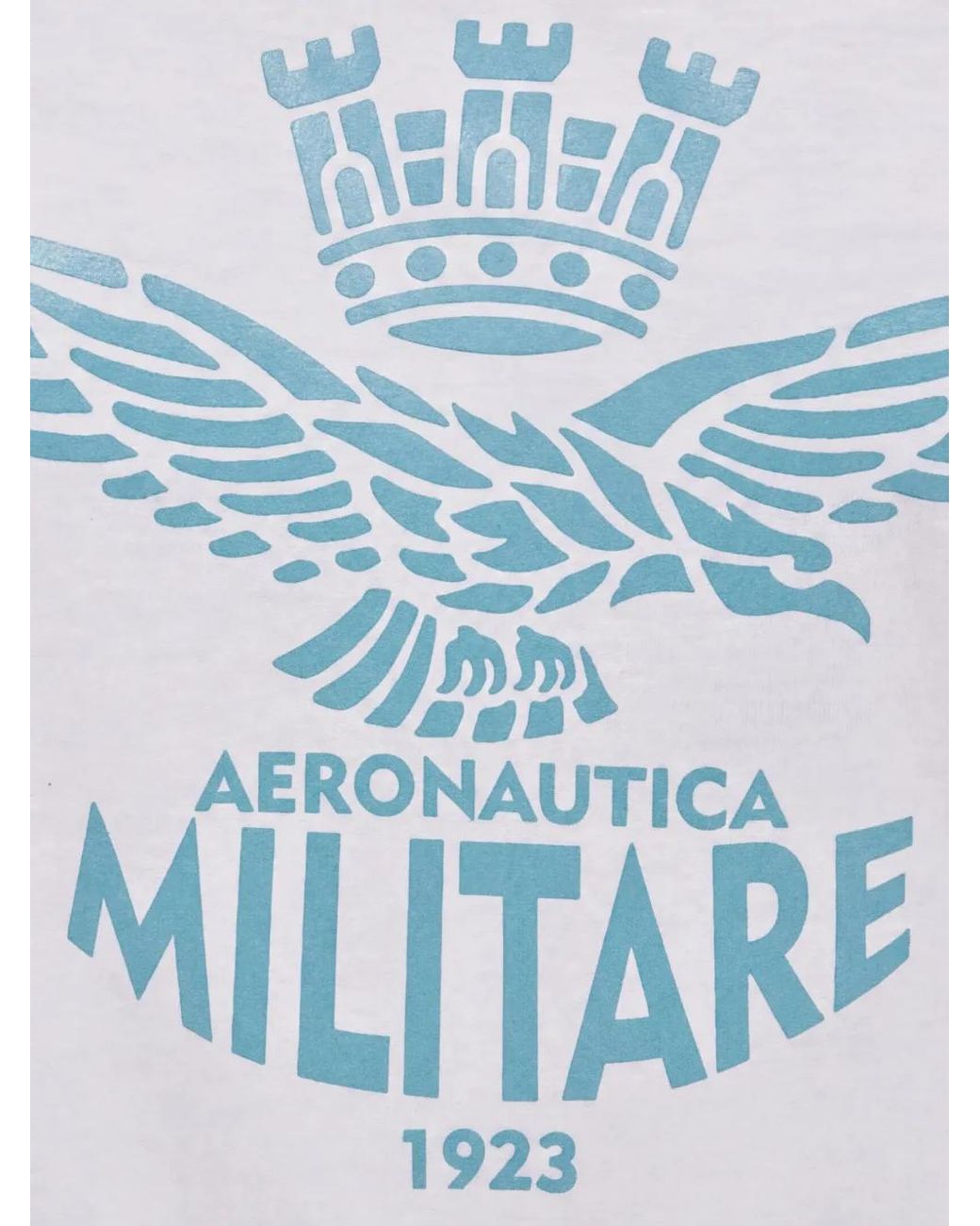 Aeronautica Militare Blue Logo-Print T-Shirt