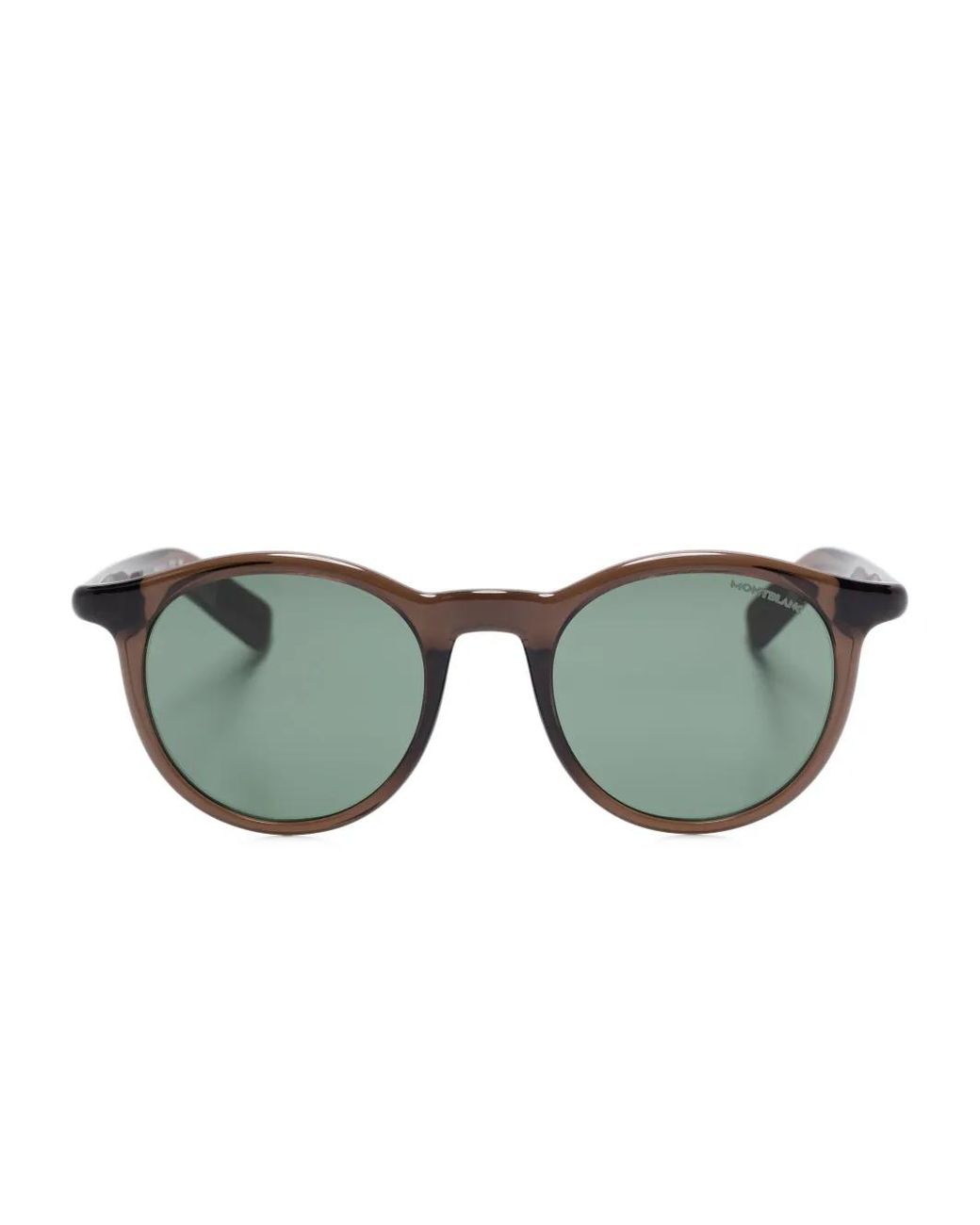 Montblanc Green Round-Frame Sunglasses for men