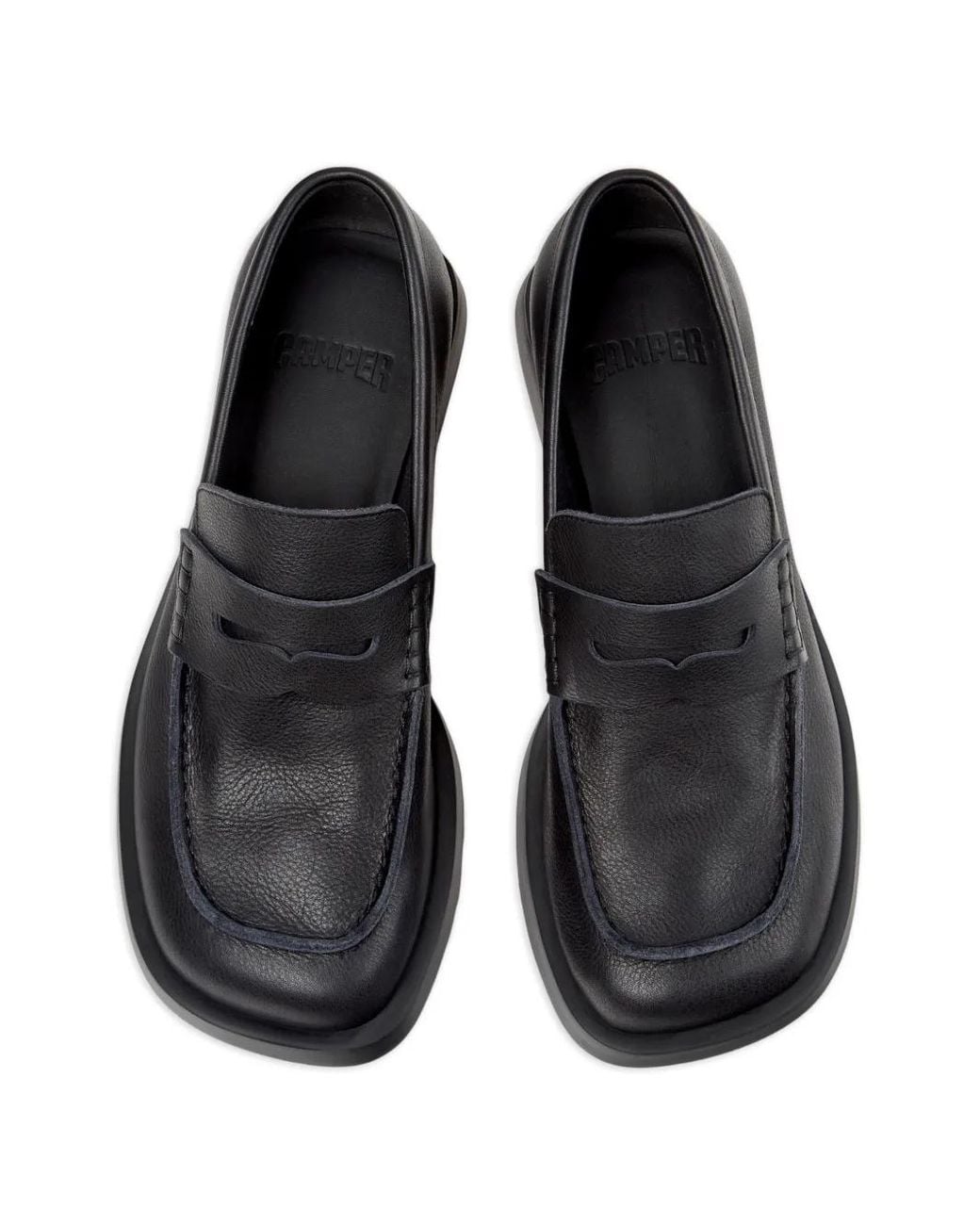 Camper Black Donna Leather Loafers