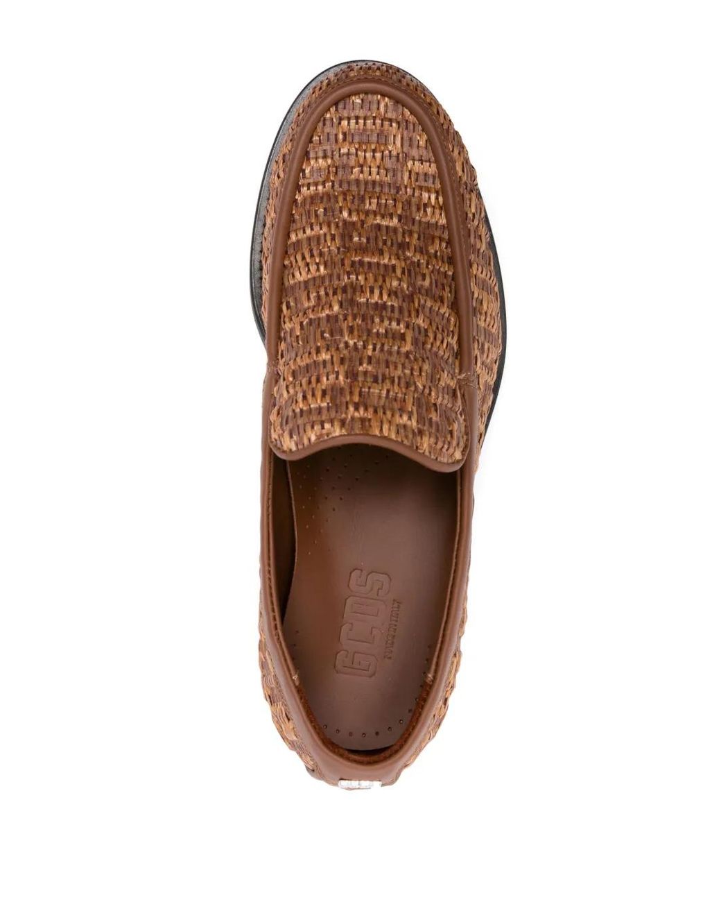 Gcds Brown Raffiabast-Mules Mit Monogramm