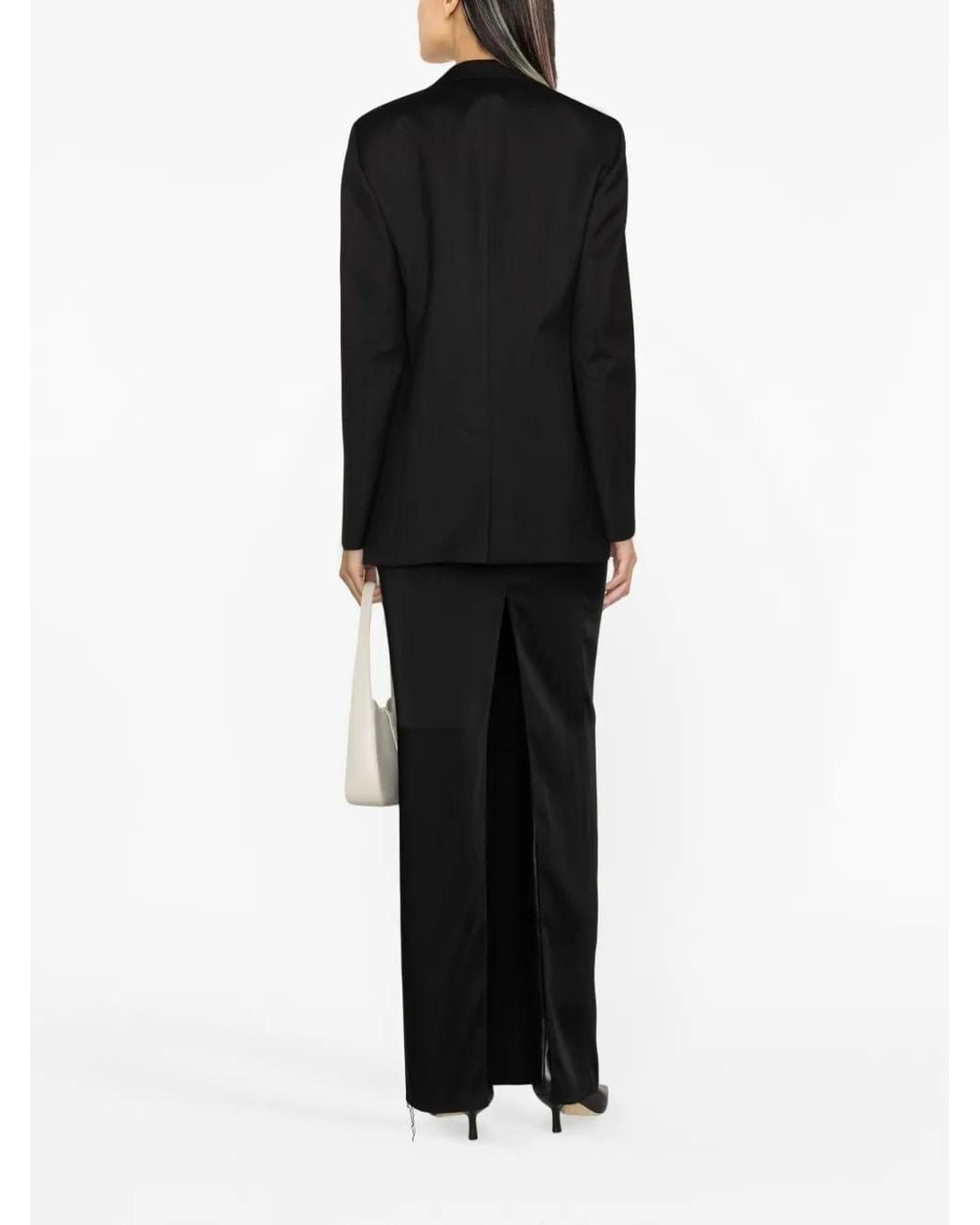 Chloé Black Silk-Blend Wool Single-Breasted Blazer
