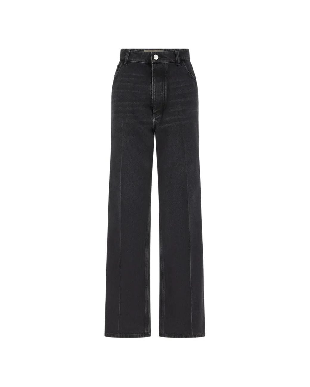 Marni Black Logo-Patch Wide-Leg Jeans