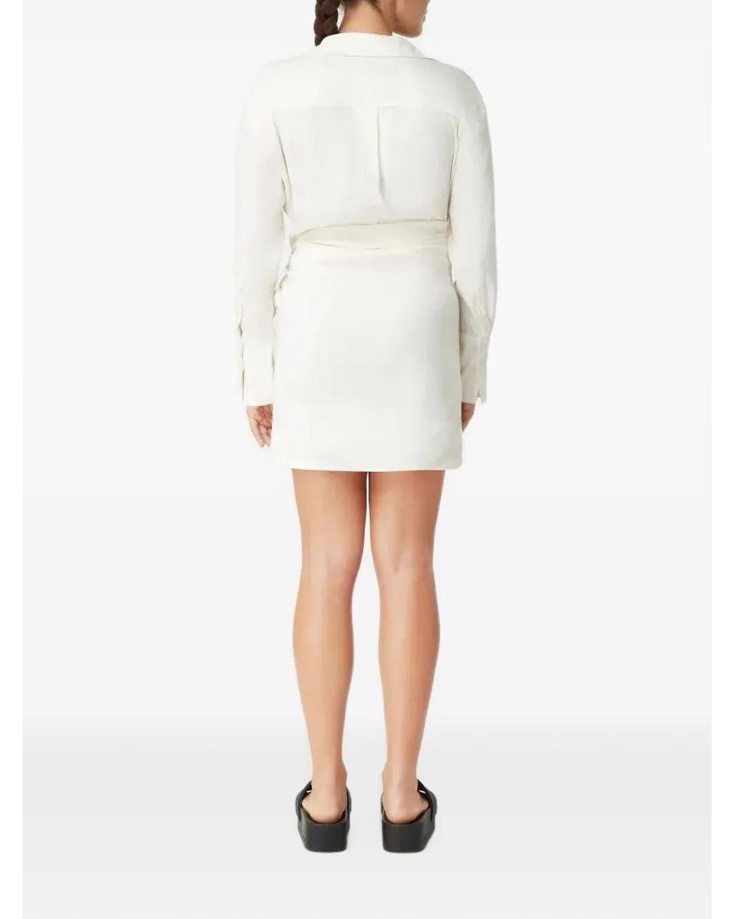 GAUGE81 White Puno Mini Shirt Dress