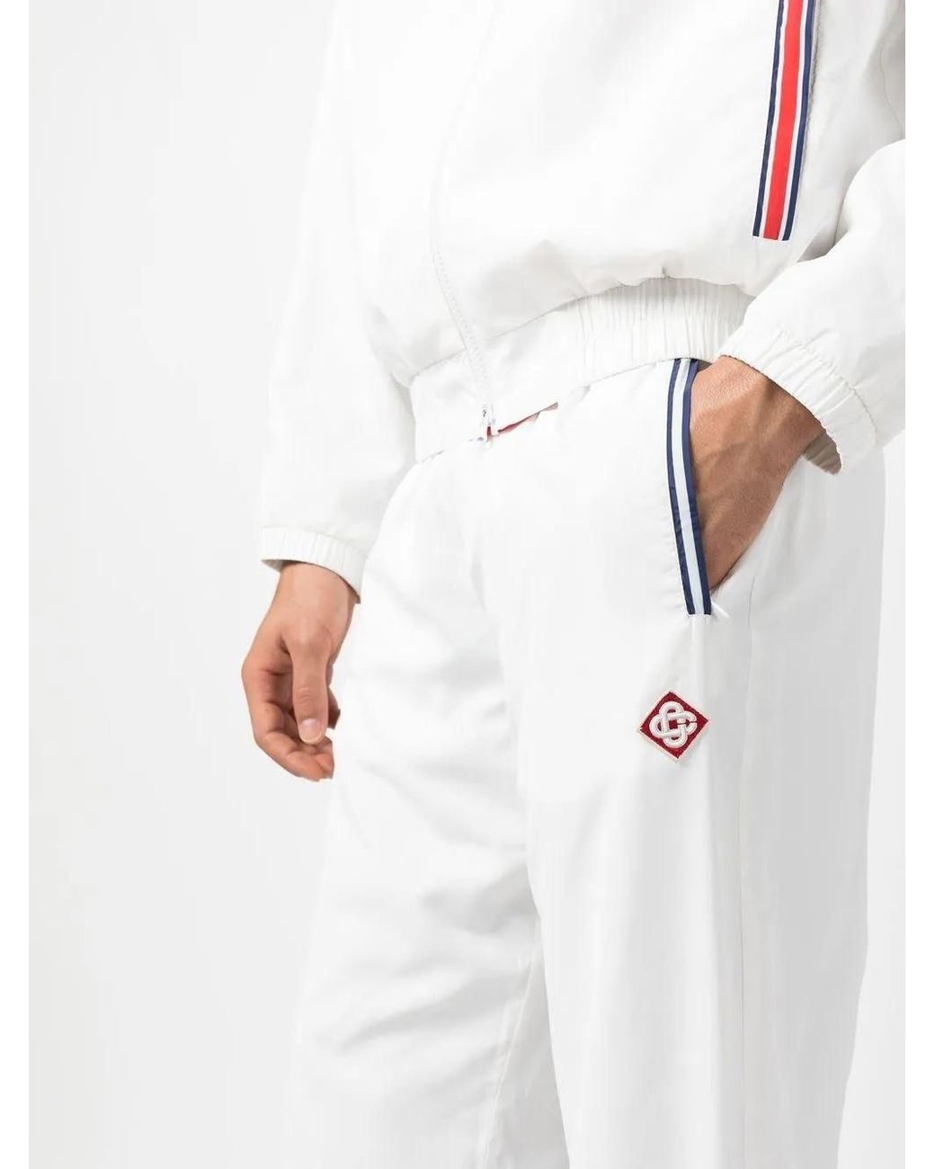 Casablanca White Logo-Print Track Pants for men