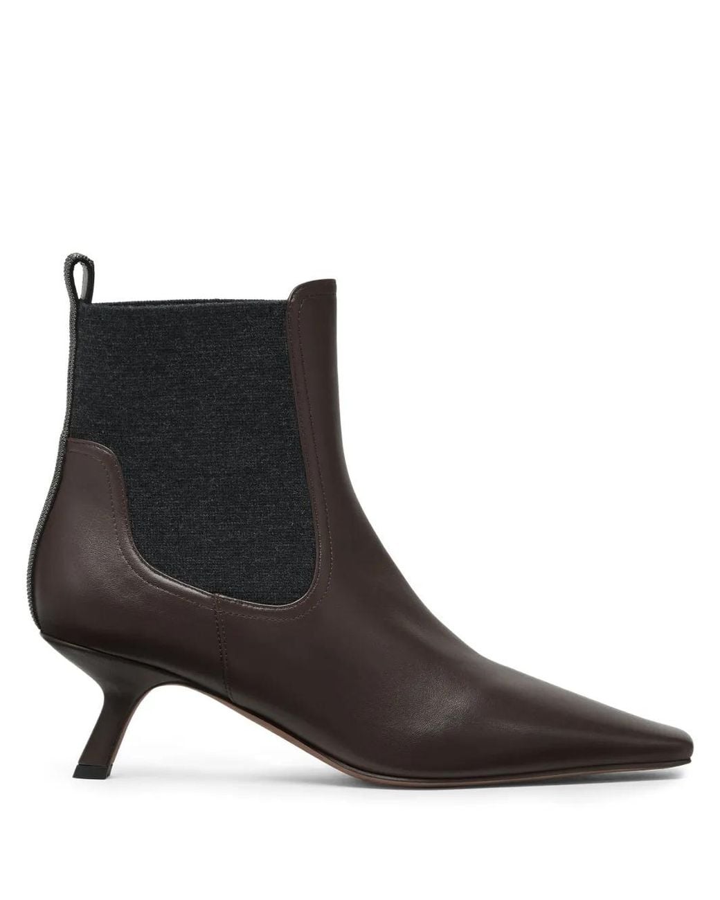 Brunello Cucinelli Brown Nappa Leather Heeled Boots