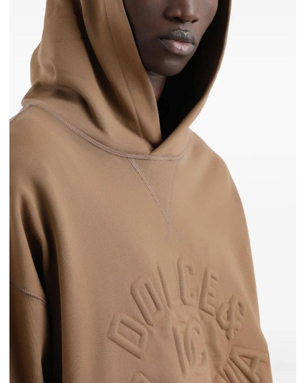 Dolce & Gabbana Brown Embossed Hoodie for men