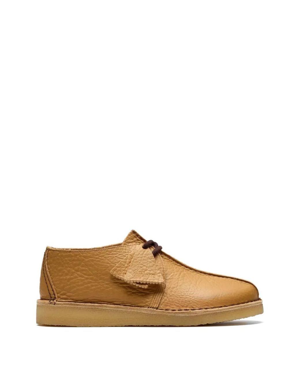 Clarks Brown Desert Trek Leather Shoes for men