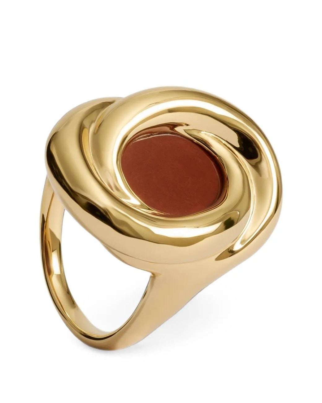 Monica Vinader Metallic Ochre Jasper Ring