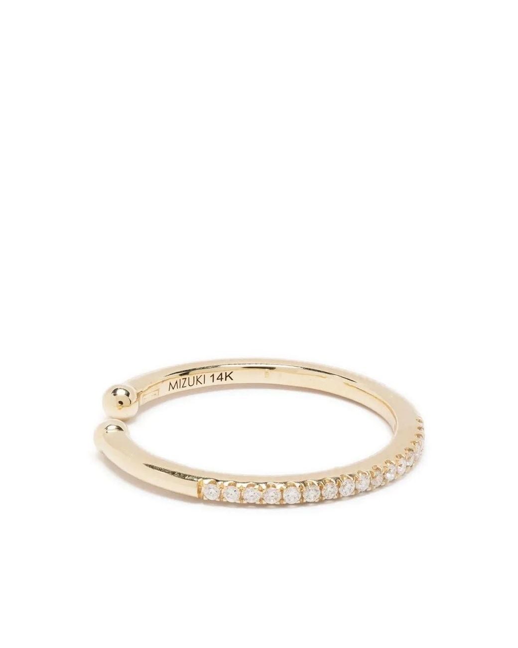Mizuki White 14Kt Sea Of Beauty Diamond Ear Cuff