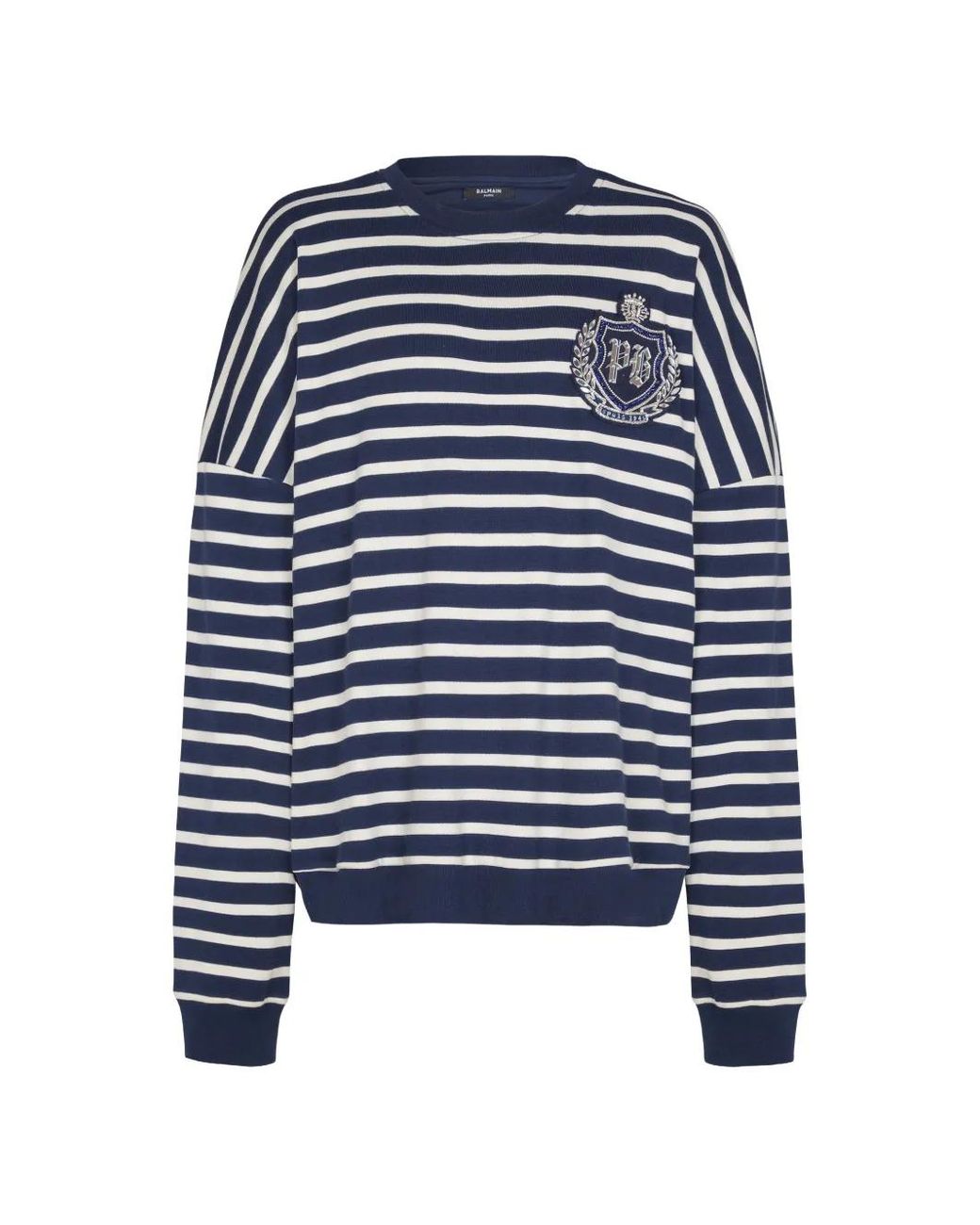 Sweat À Rayures Balmain pour homme en coloris Blue