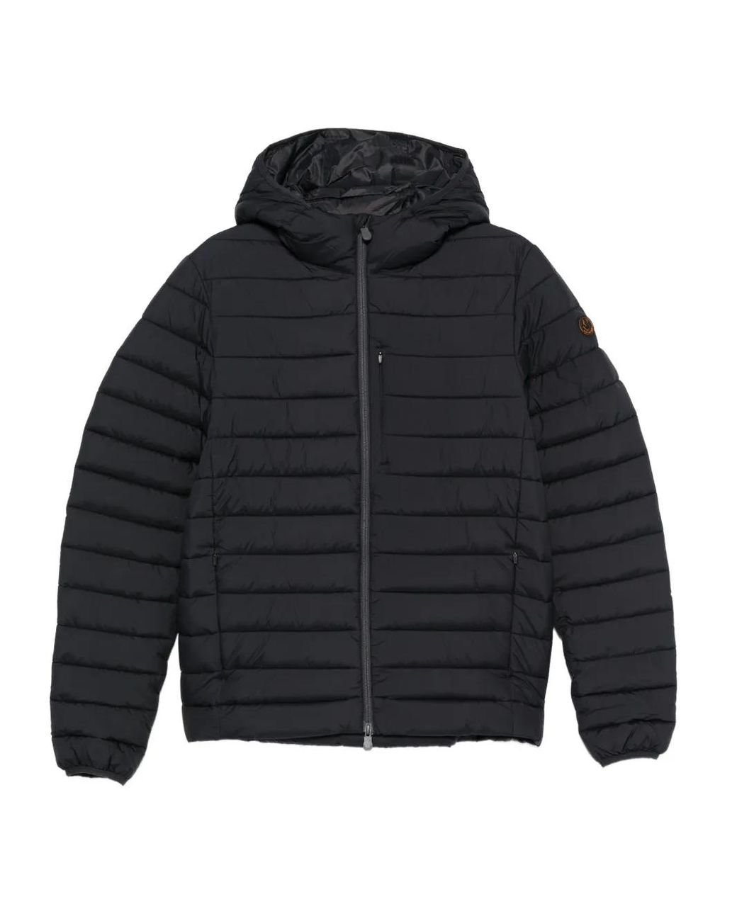 Save The Duck Blue Hooded Quilted Jacket for men