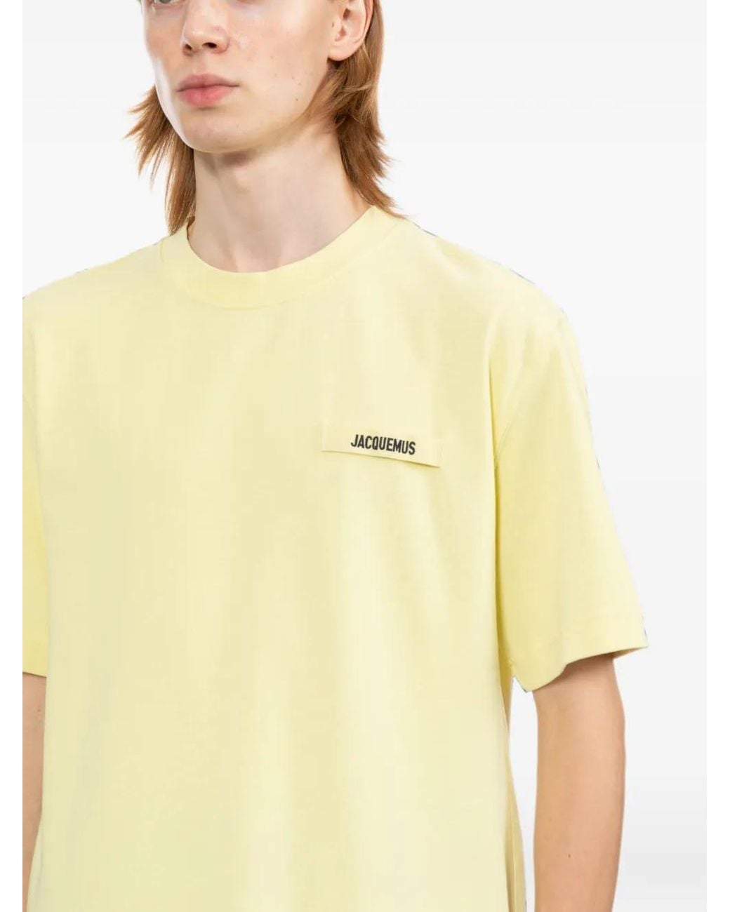 Jacquemus Yellow T-Shirt À Patch Logo for men