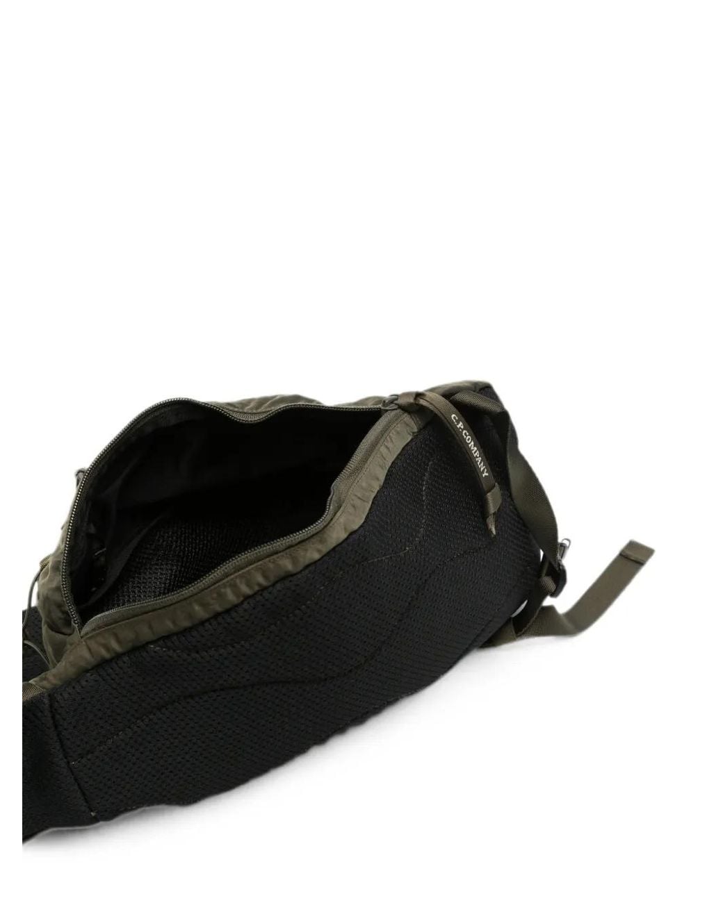 C P Company White Nylon B Lens Crossbody Rucksack Backpack for men
