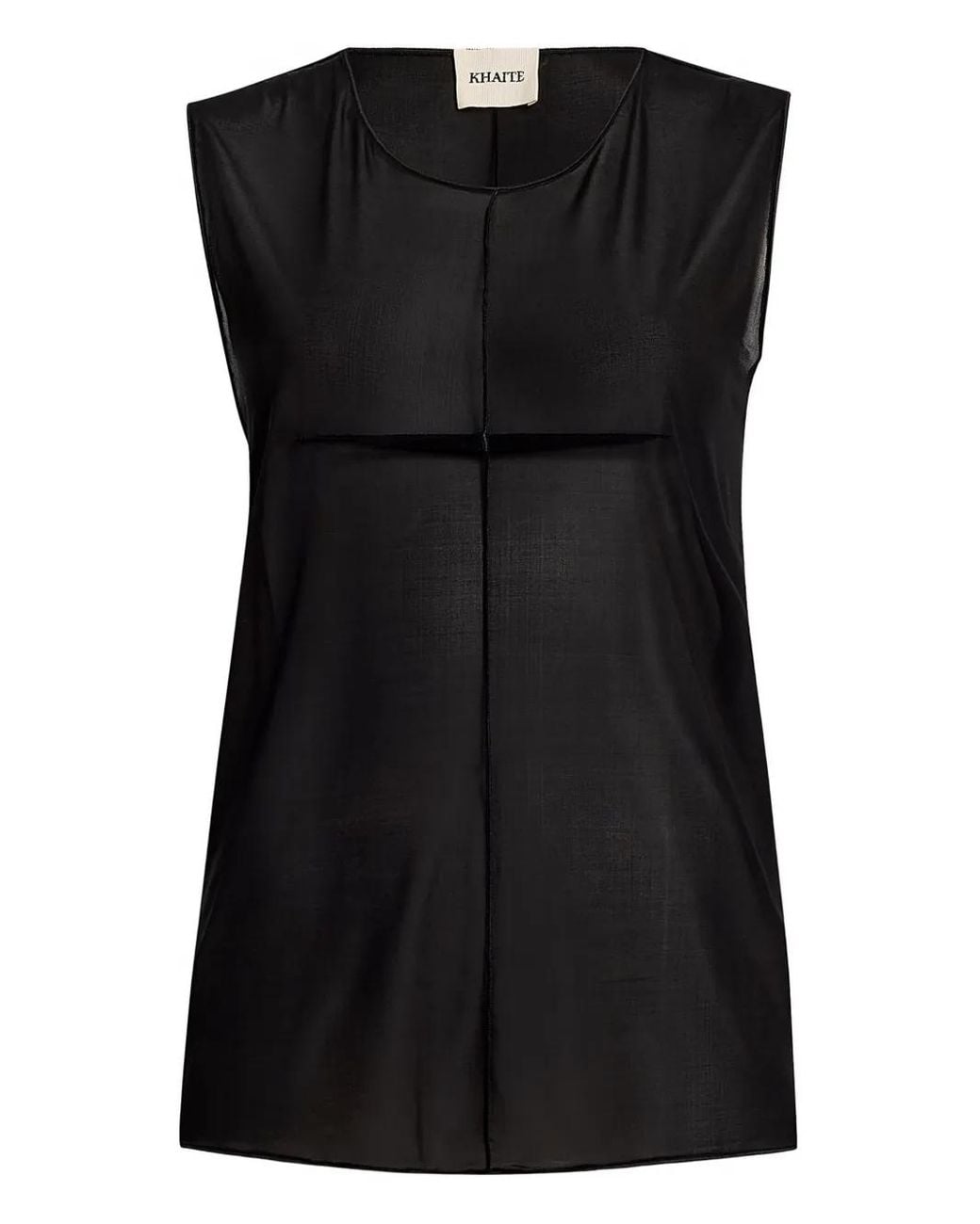 Khaite Black Allo Sleeveless Top