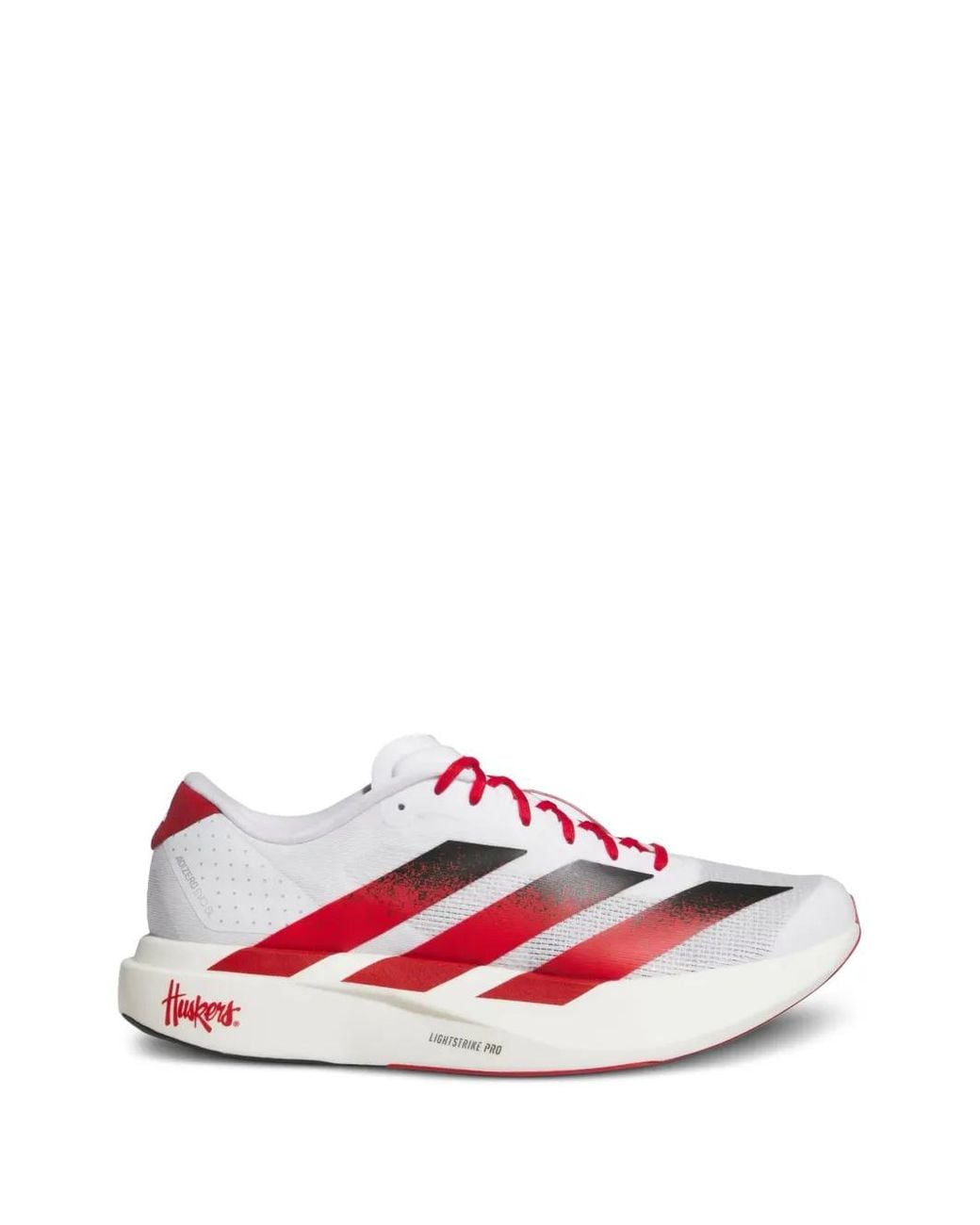 Adidas White Nebraska Cornhuskers Adizero Evo Sl Sneakers for men