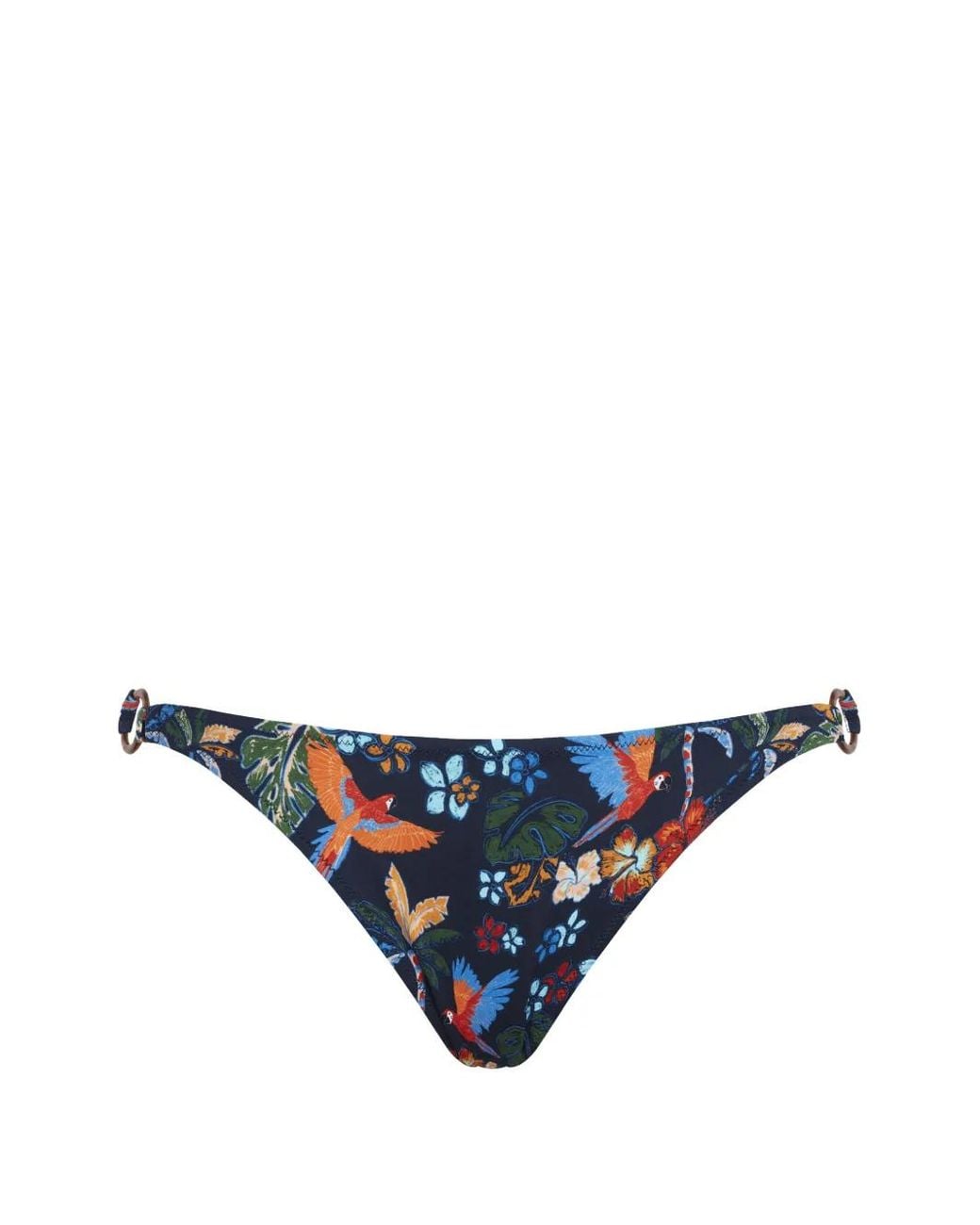 Vilebrequin Blue Salva Tropical-Print Bikini Bottoms