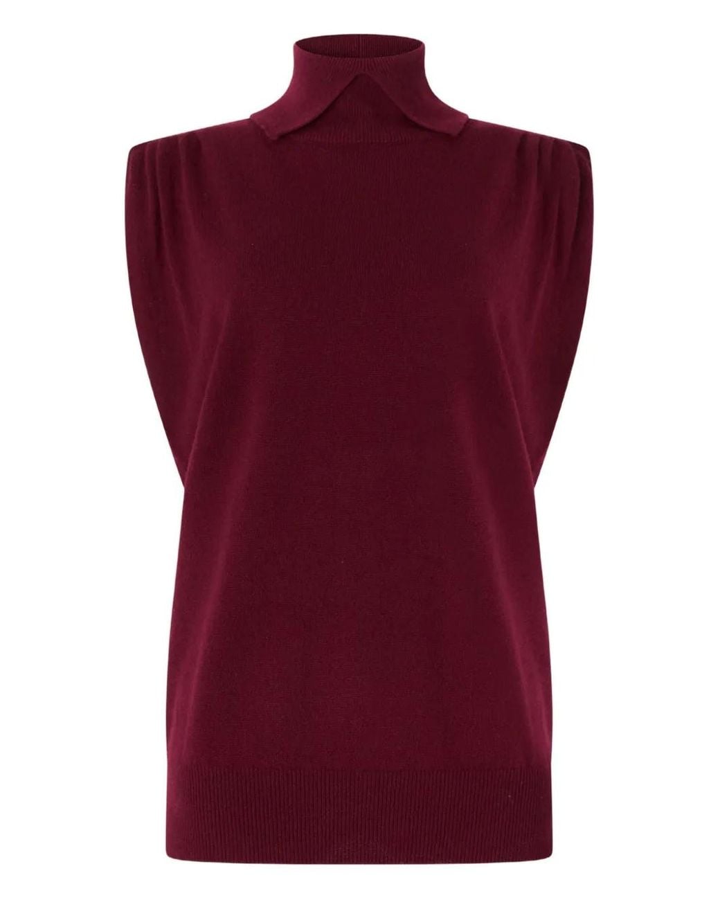 Chaleco Con Cuello Alto Genny de color Red