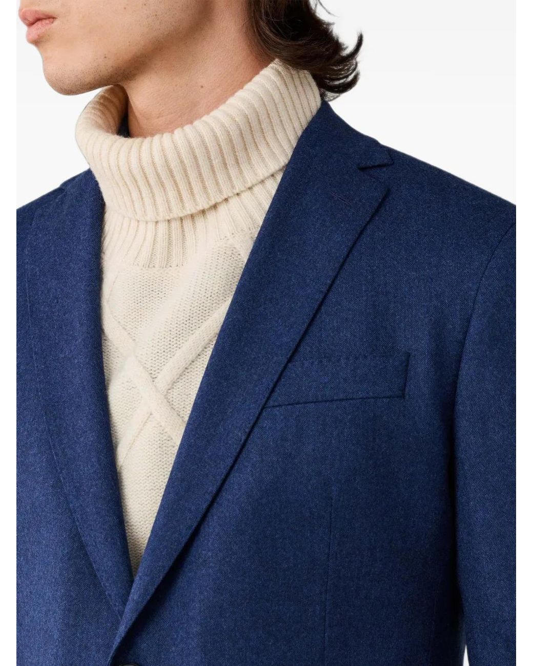 Hackett Blue Single-Breasted Blazer for men