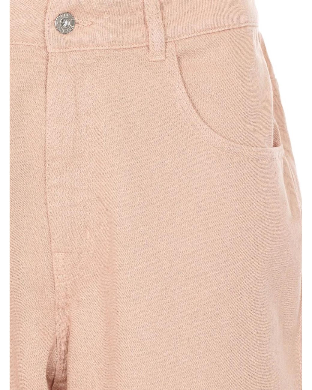 TRUE AVENUE Pink Marta Logo-Patch Jeans
