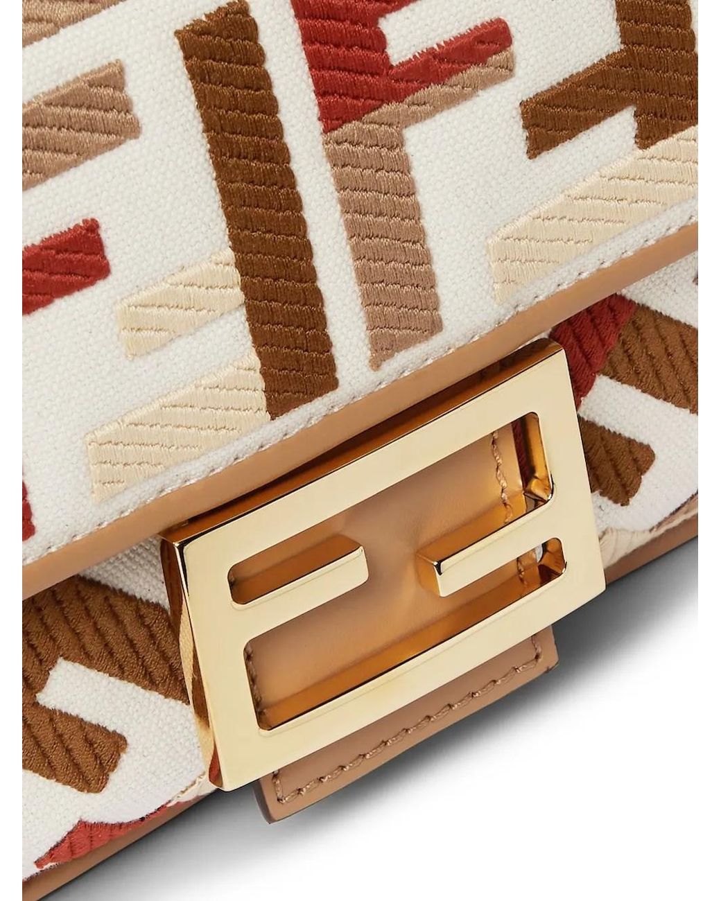 Fendi Metallic Baguette Shoulder Bag