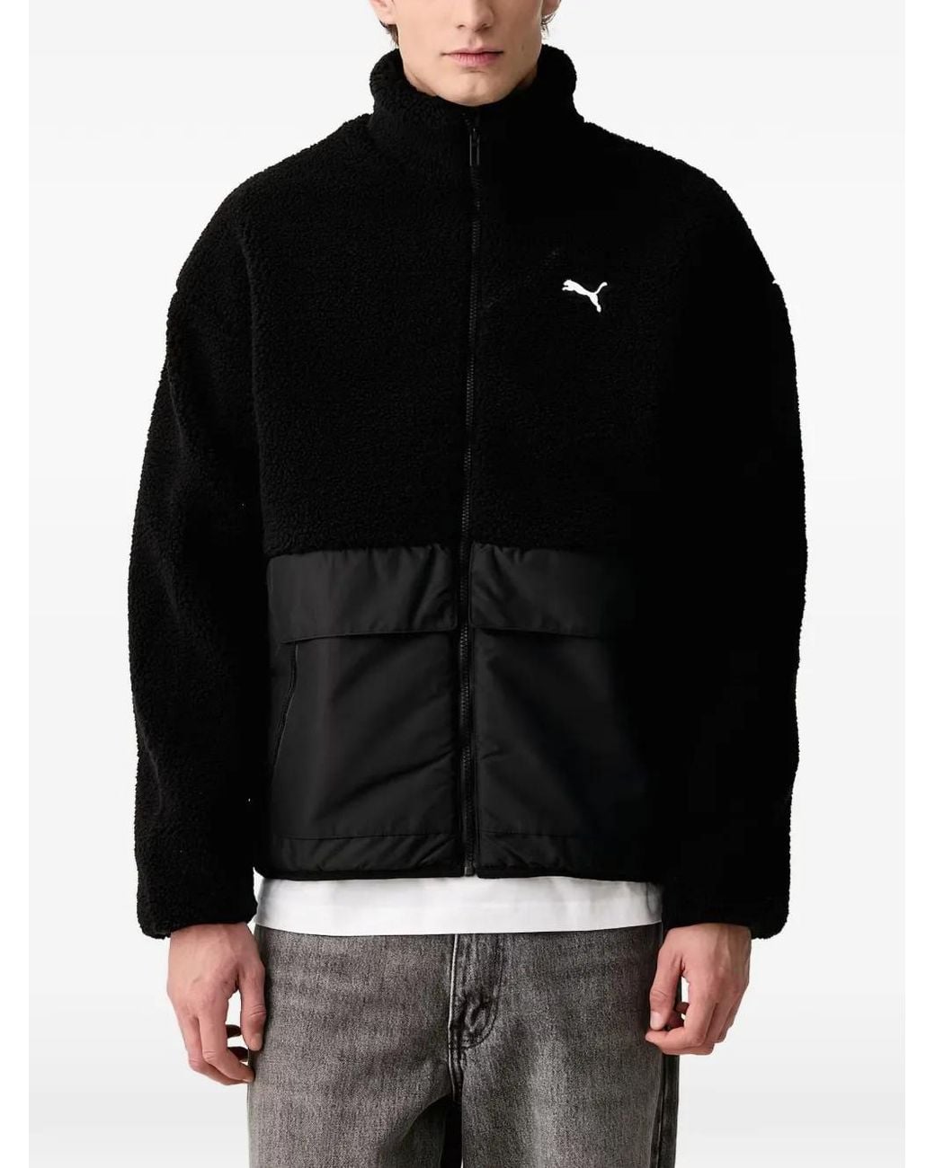 PUMA Black Hybrid Re:Fibre Relaxed Jacket for men
