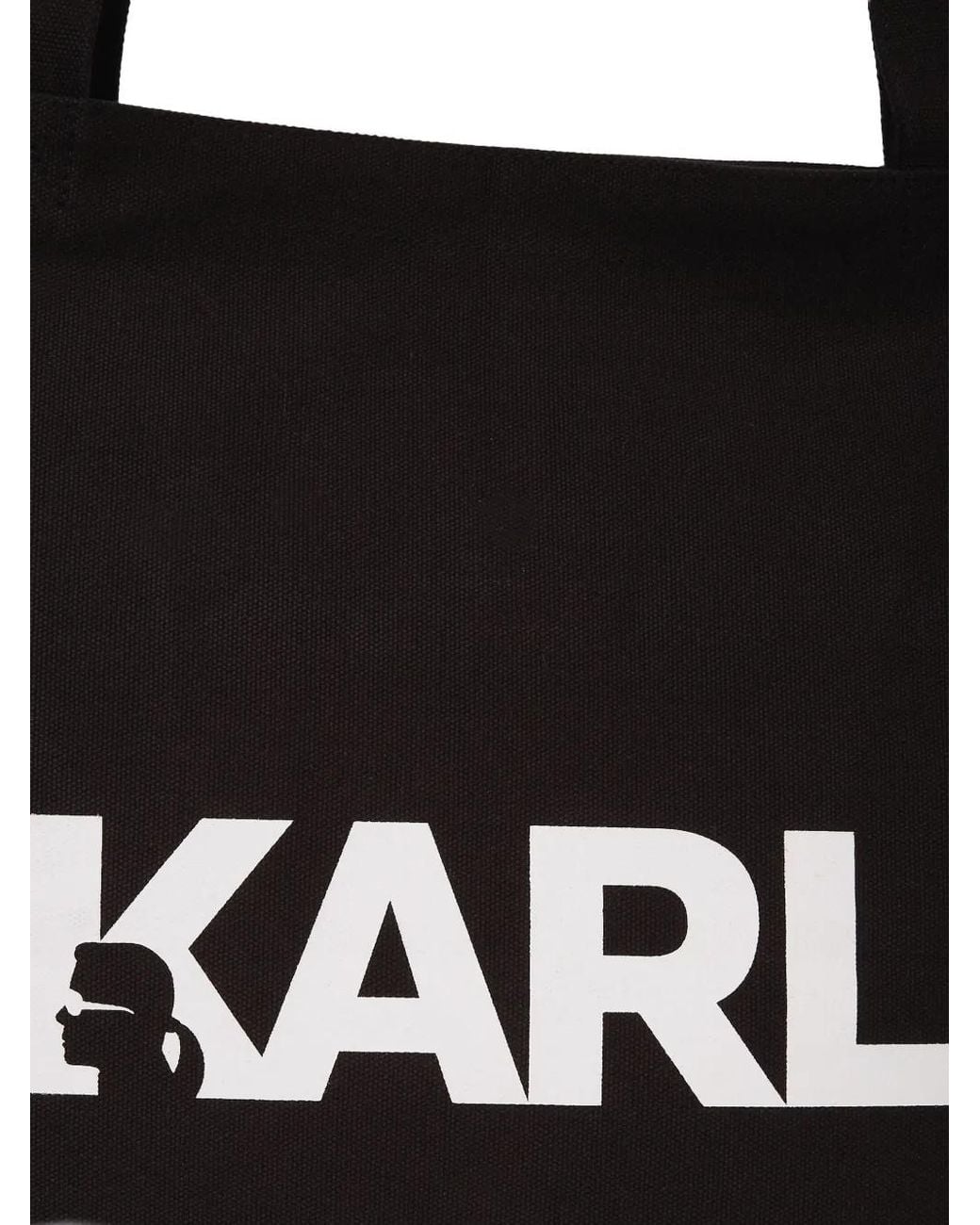 Karl Lagerfeld Black K/Essential Oversized-Logo Tote Bag