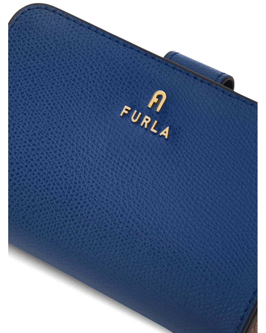 Furla Blue Camelia Compact Wallet