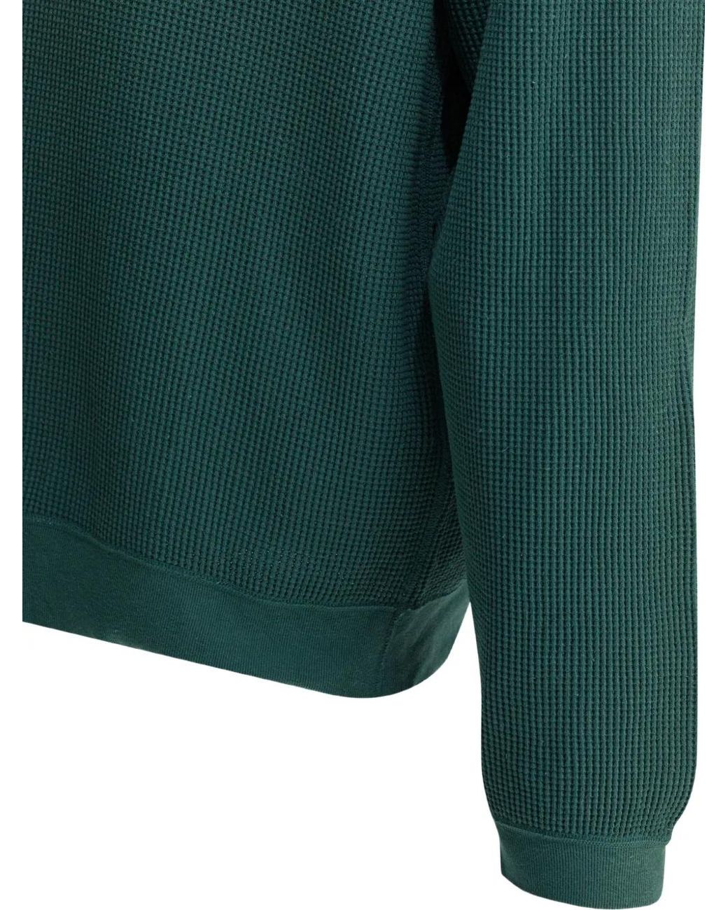 Kapital Green Textured Crew-Neck Sweater for men