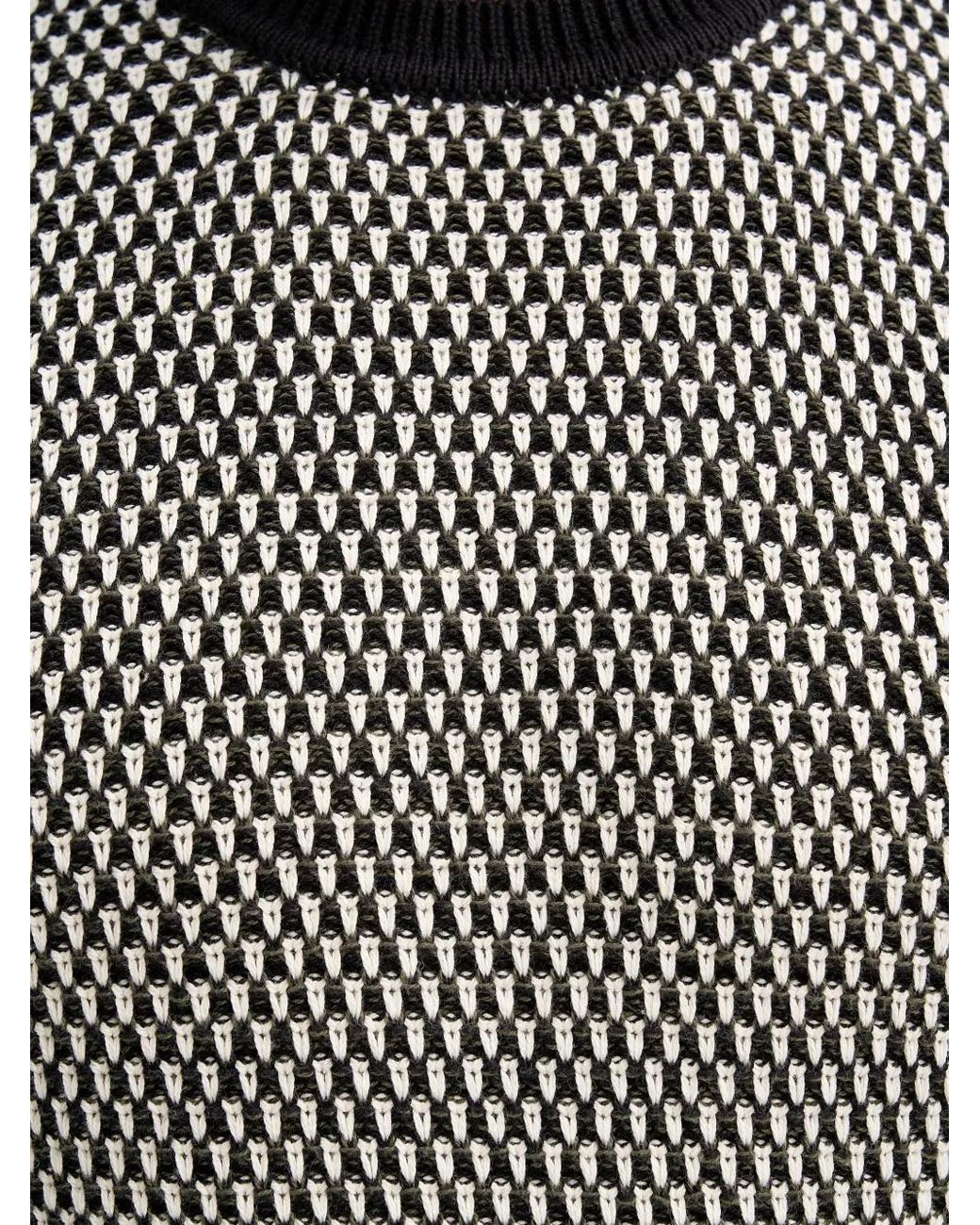 Guess Gray Patterned Crew-Neck Sweater for men